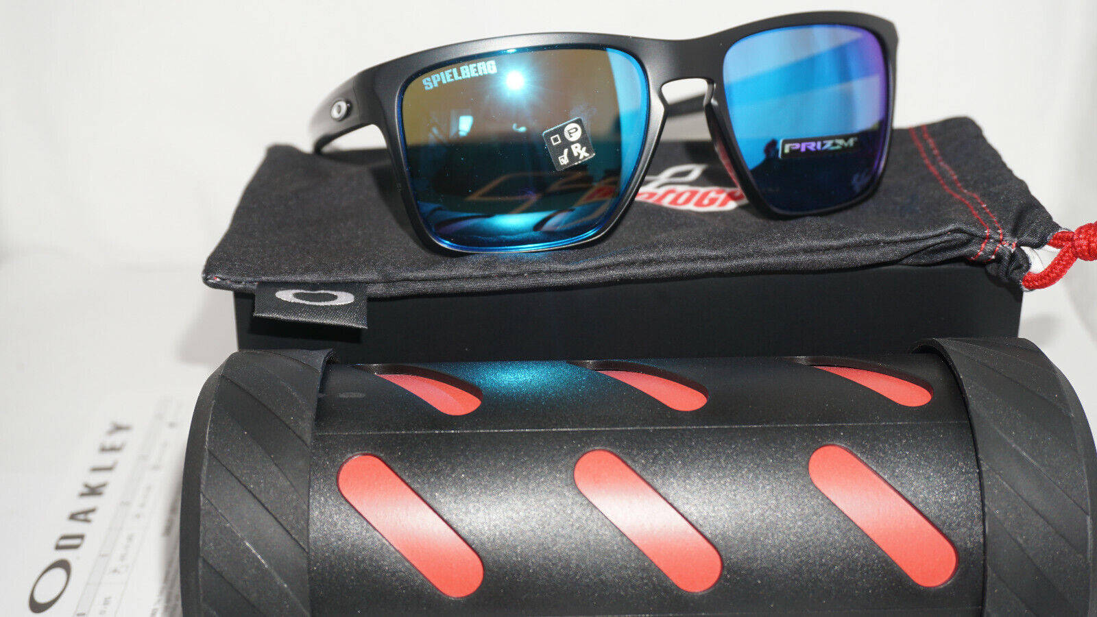 Oakley, black, blue mirrored lenses, HD Desktop Wallpaper