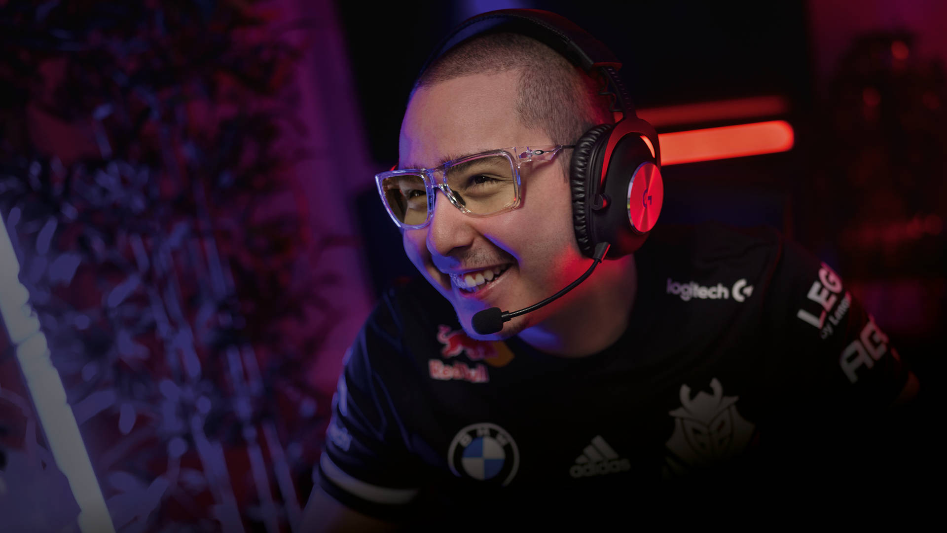 Oakley, esports player, Logitech headset, Full HD Desktop Wallpaper