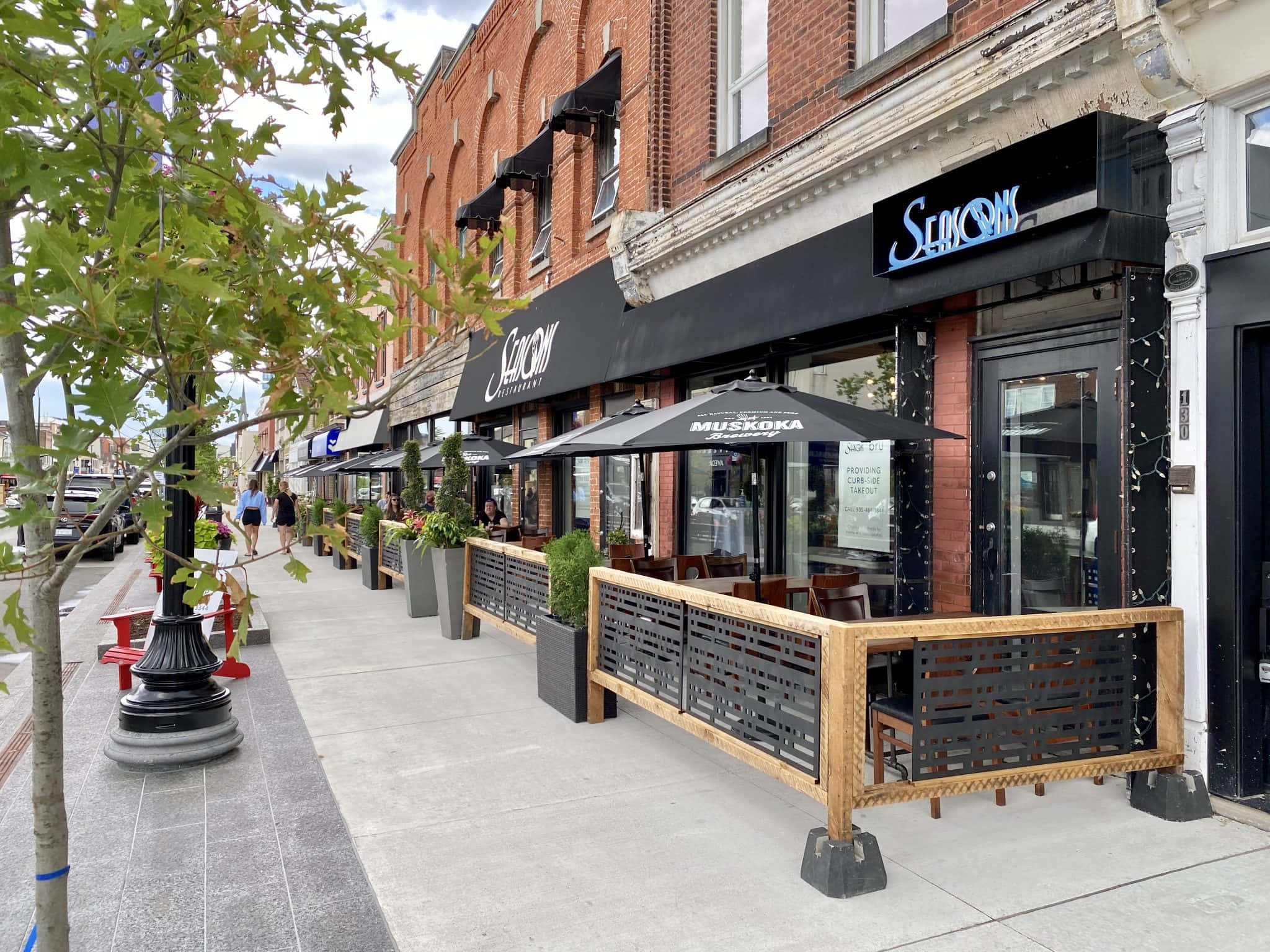 Oakville, downtown, sidewalk cafes, Full HD Desktop Wallpaper