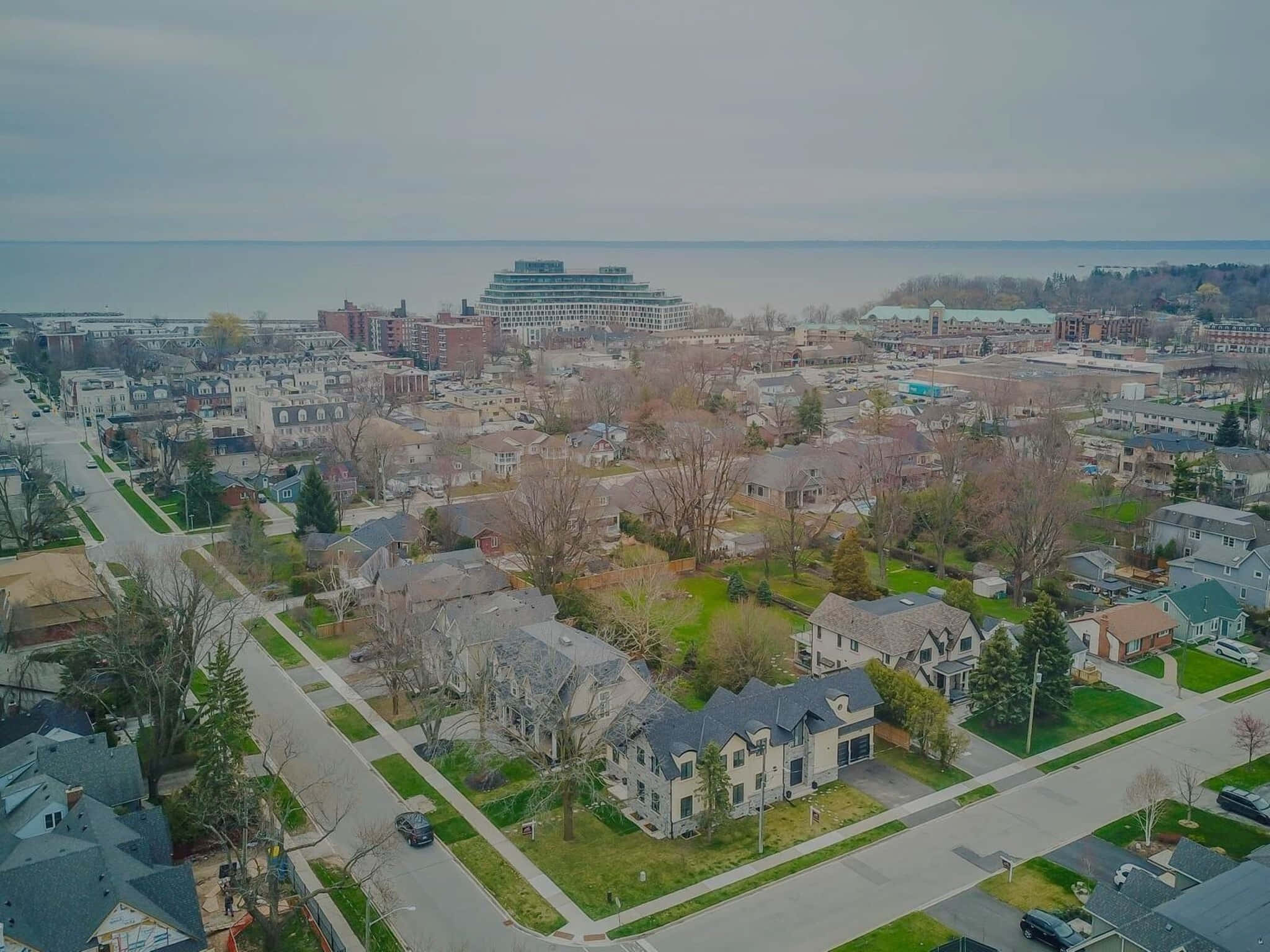 Oakville, aerial view, suburban neighborhood, Full HD Desktop Wallpaper