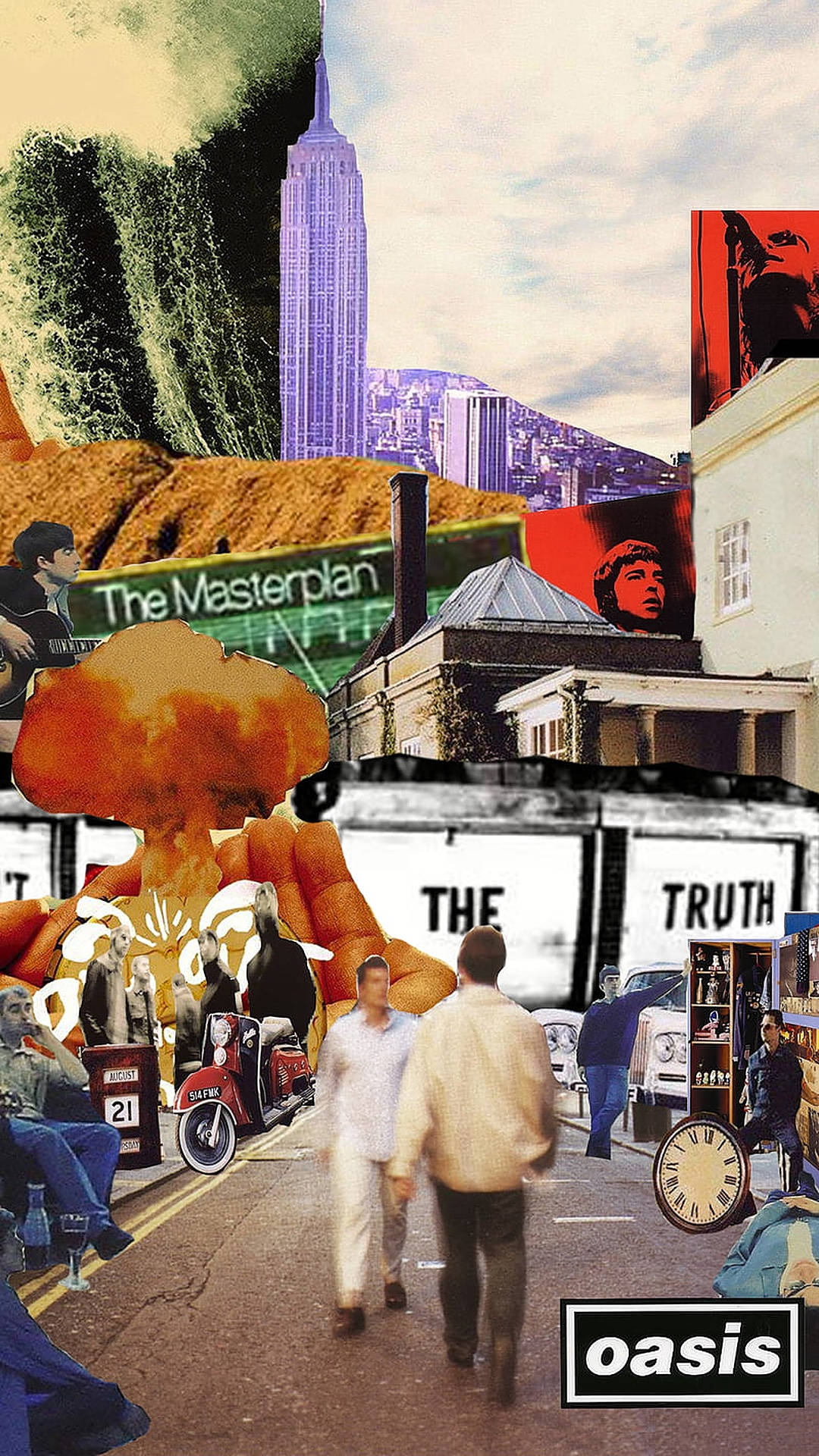Oasis, album cover, mushroom cloud, Full HD Phone Wallpaper