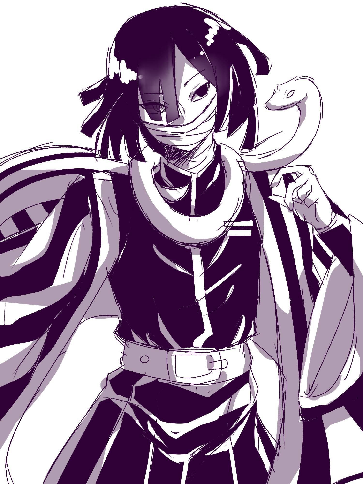 Obanai Iguro, snake, mask, Full HD Phone Wallpaper