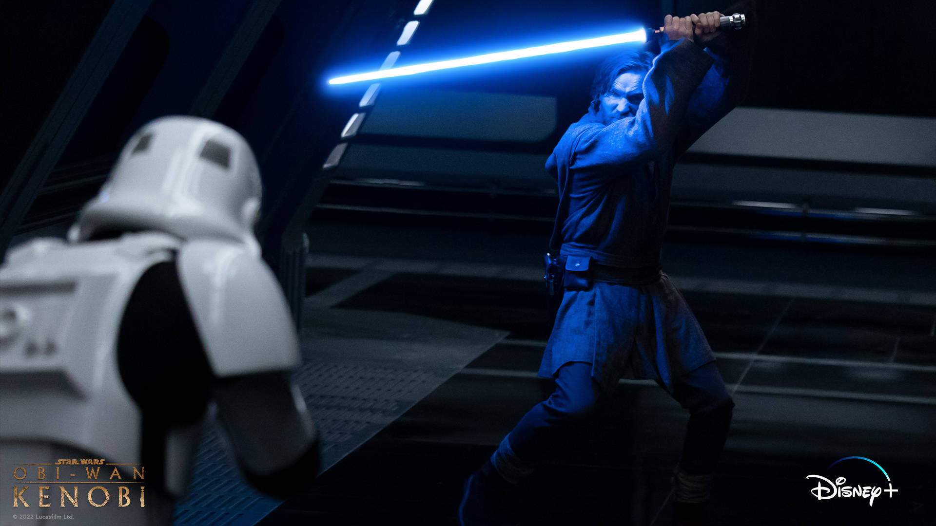 Obi Wan Kenobi, stormtrooper, blue robes, Full HD Desktop Wallpaper