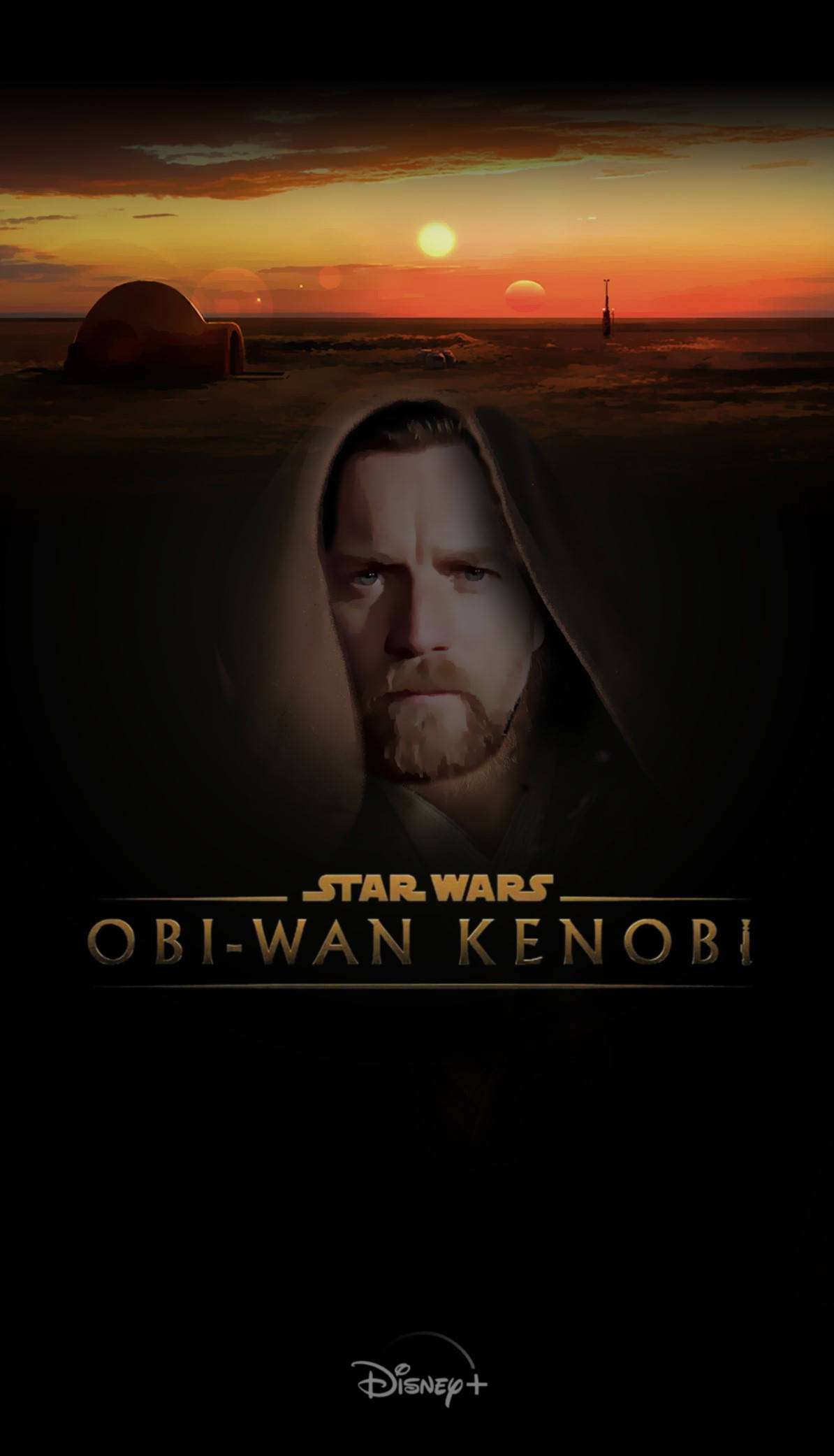 Obi Wan Kenobi, sunset, desert, Full HD Phone Wallpaper