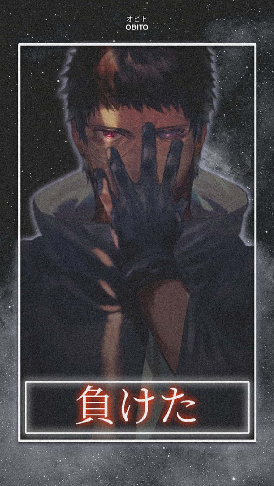 Obito Aesthetic, glowing red eyes, gloved hand, HD Phone Wallpaper