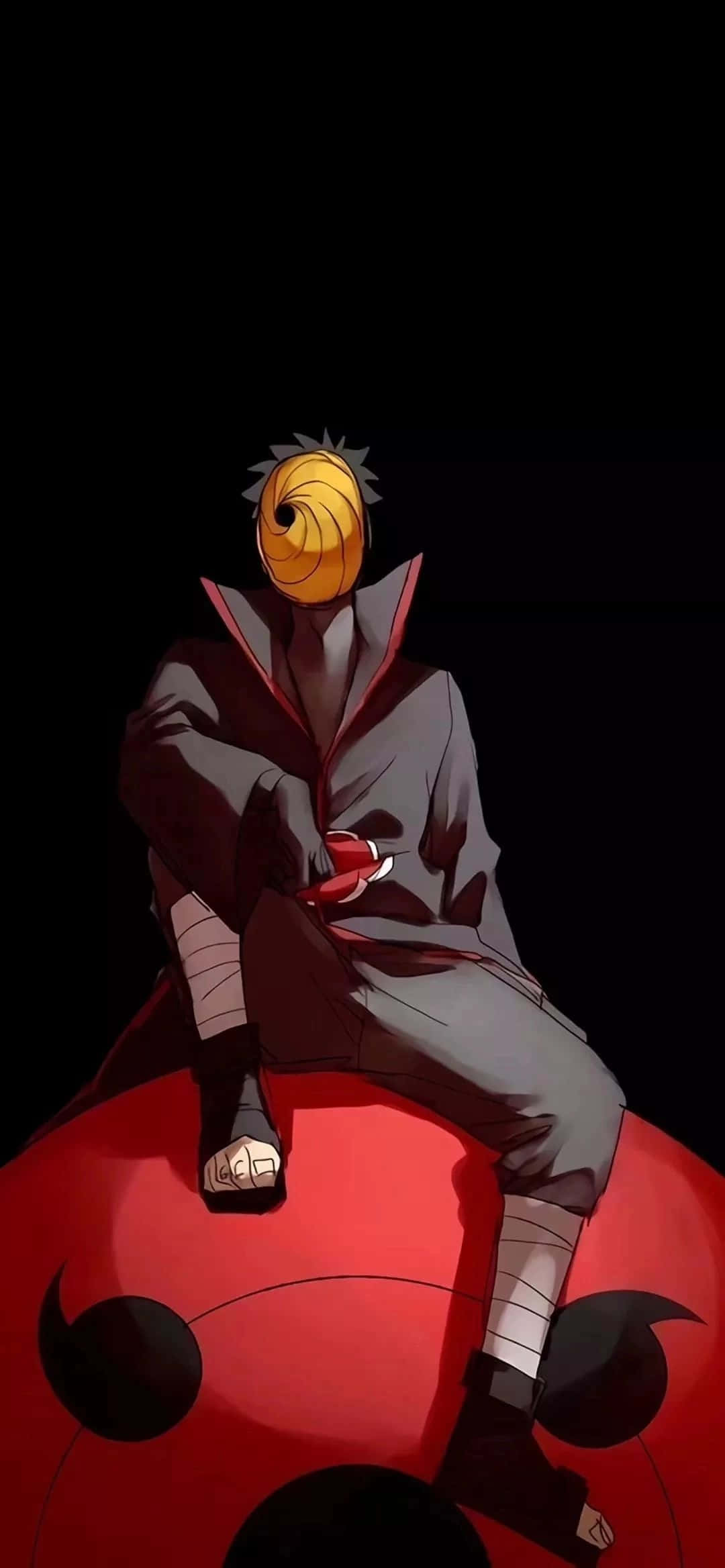 Obito Aesthetic, masked anime character, dark cloak, Full HD Phone Wallpaper