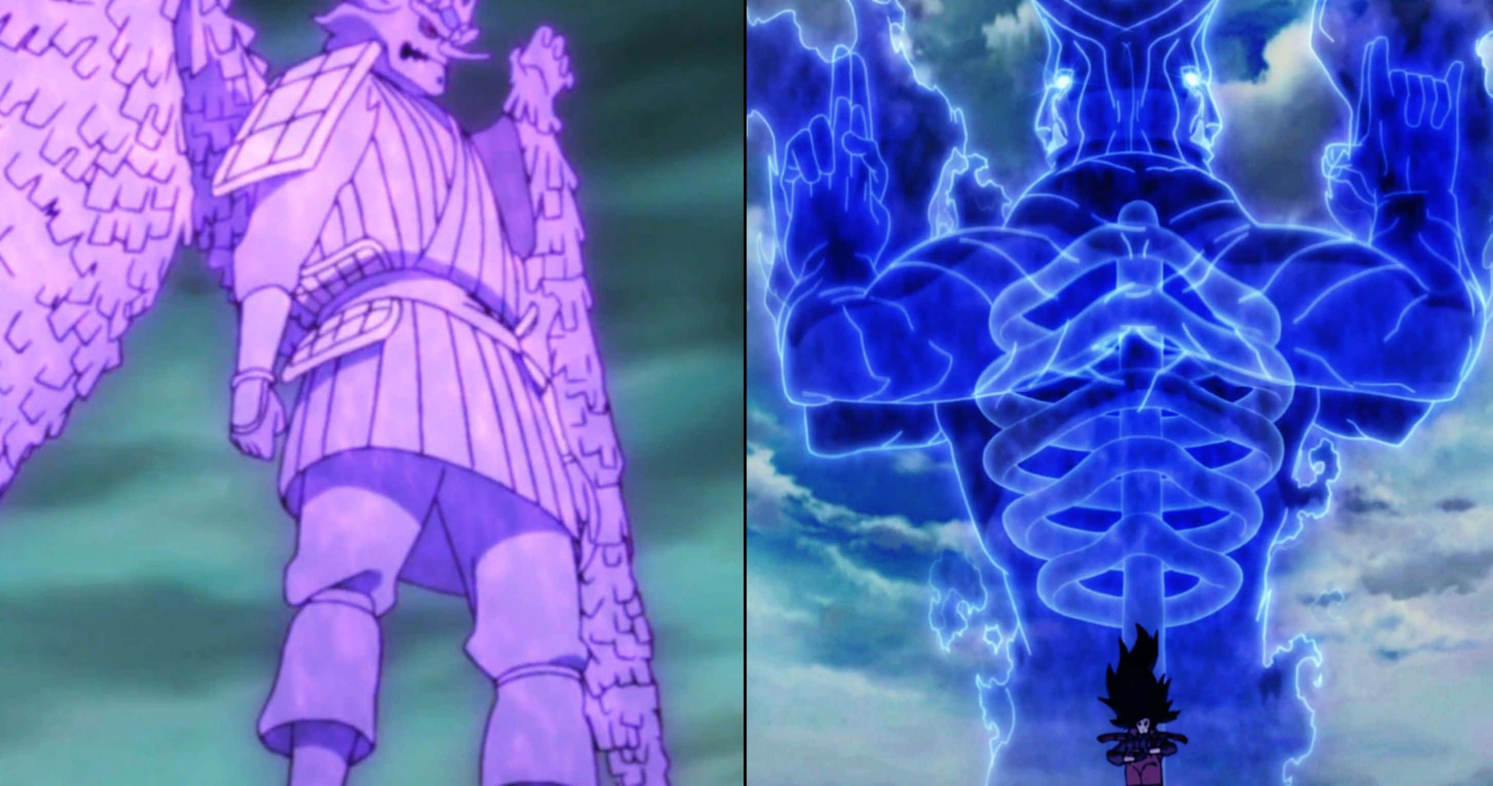 Obito Susanoo, purple, blue, 2K Desktop Wallpaper