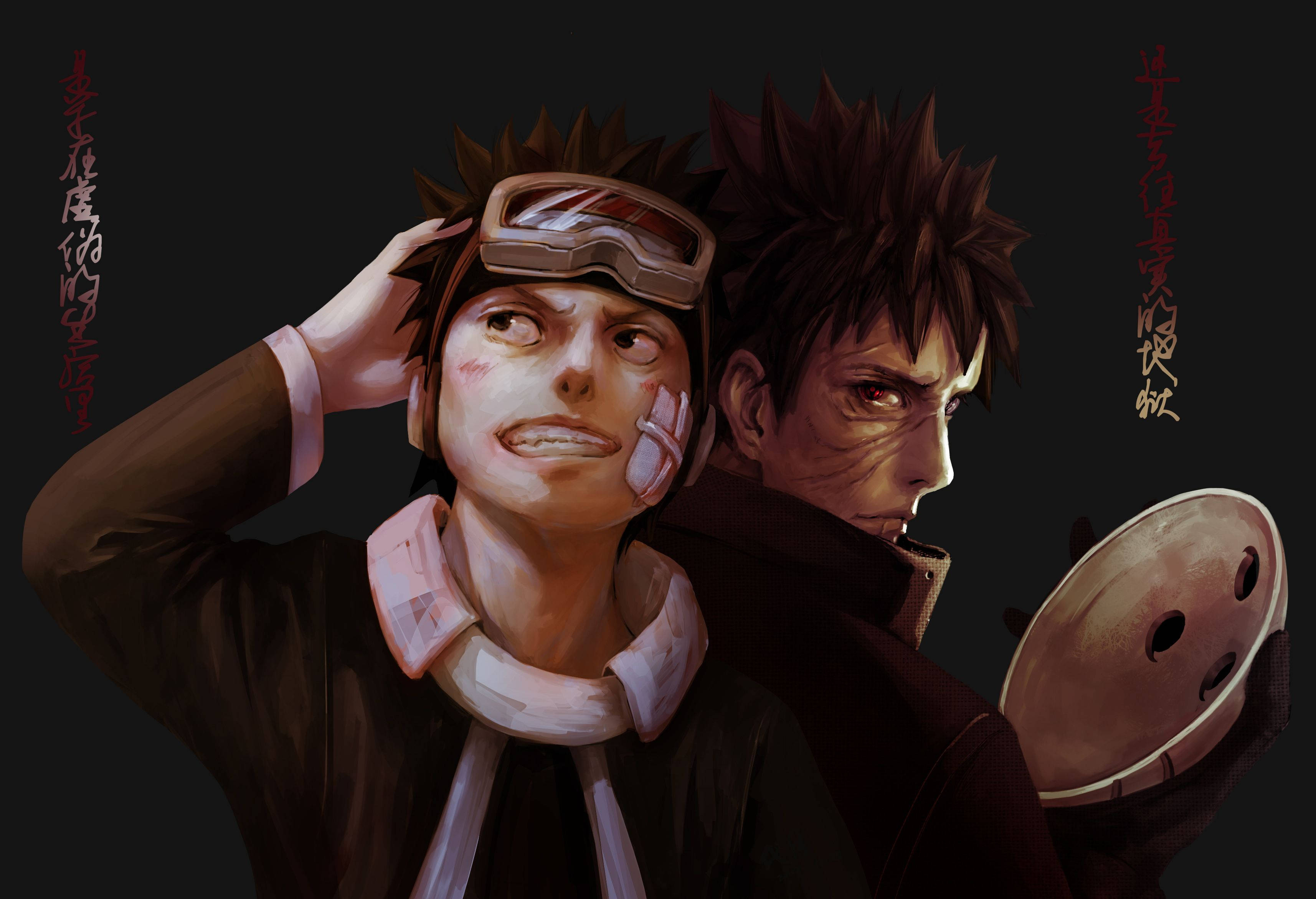 Obito Uchiha, spiky hair, goggles, 2K Desktop Wallpaper