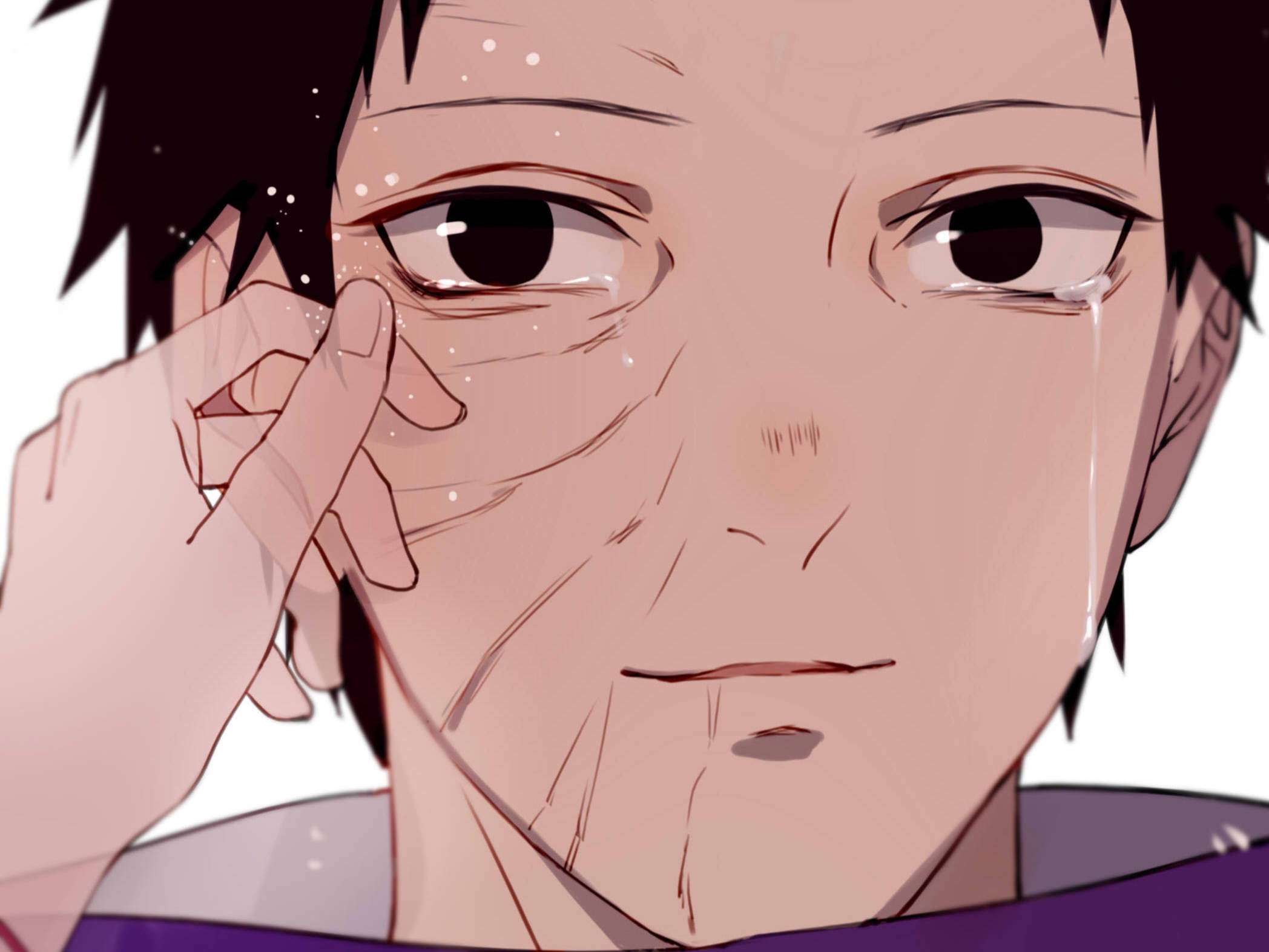 Obito Uchiha, anime character, trembling hand, Full HD Desktop Wallpaper