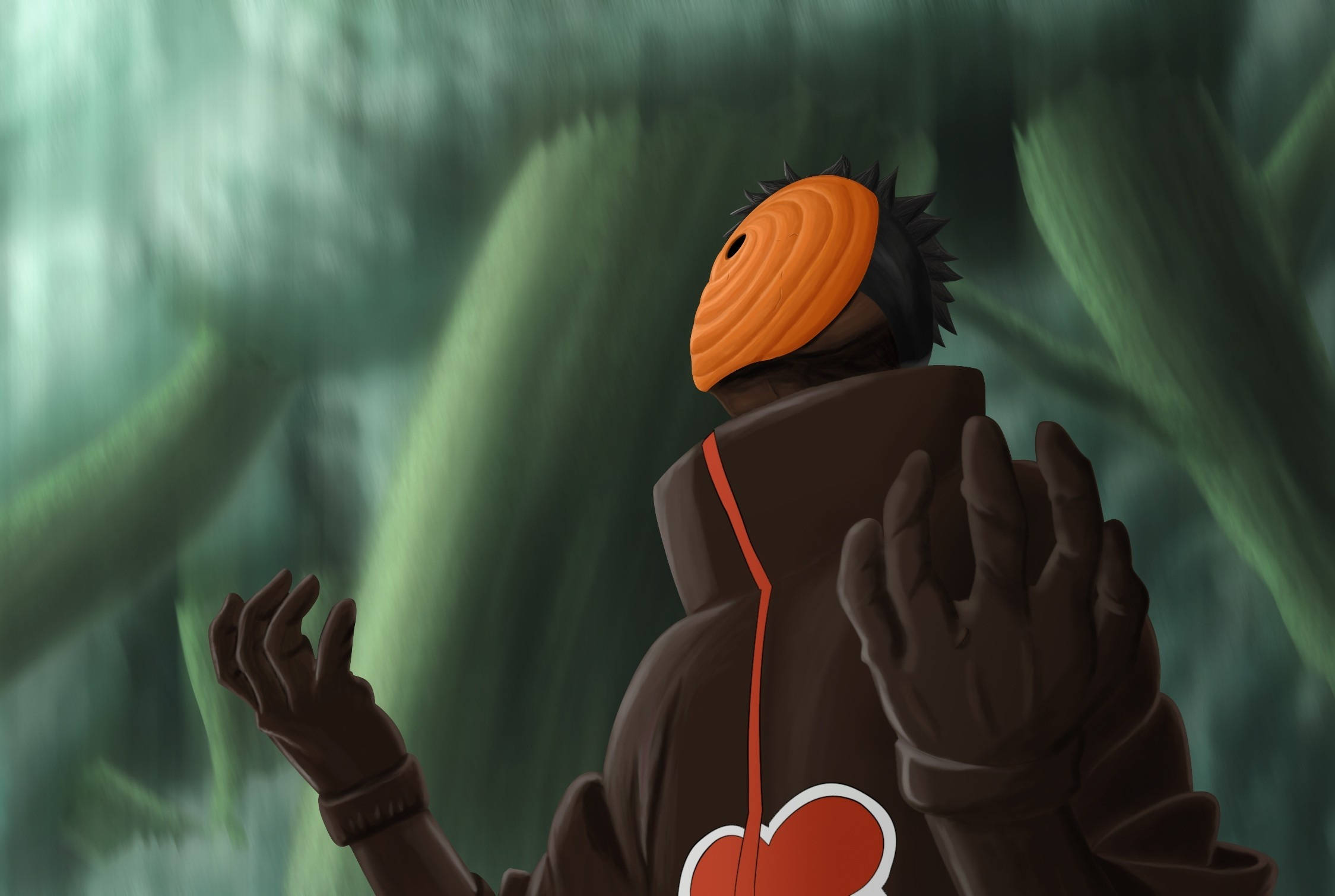Obito Uchiha, orange mask, dark cloak, Full HD Desktop Wallpaper