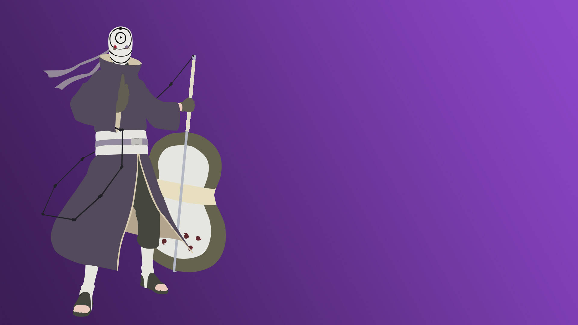 Obito Uchiha, purple, masked ninja, Full HD Desktop Wallpaper