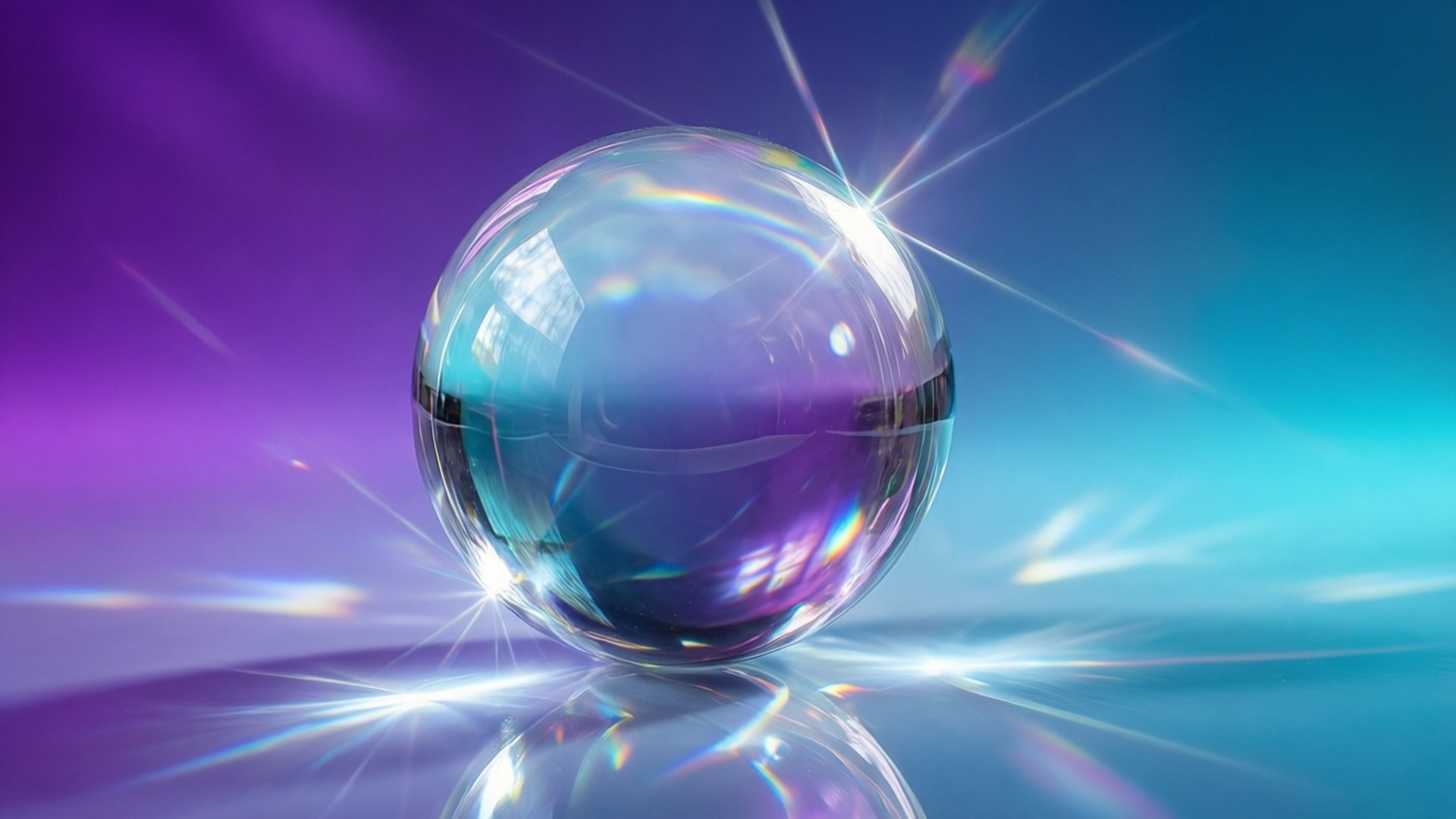 crystal sphere, transparent glass sphere, vibrant purple, Full HD Desktop Wallpaper