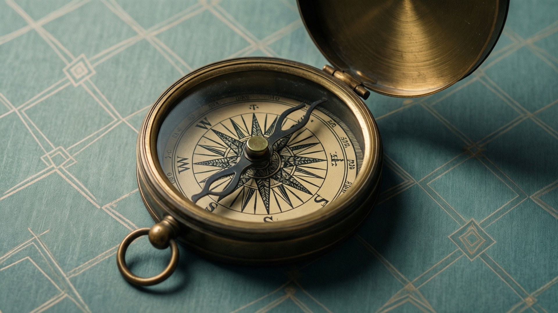 vintage compass, brass compass, star-like dial, Full HD Desktop Wallpaper