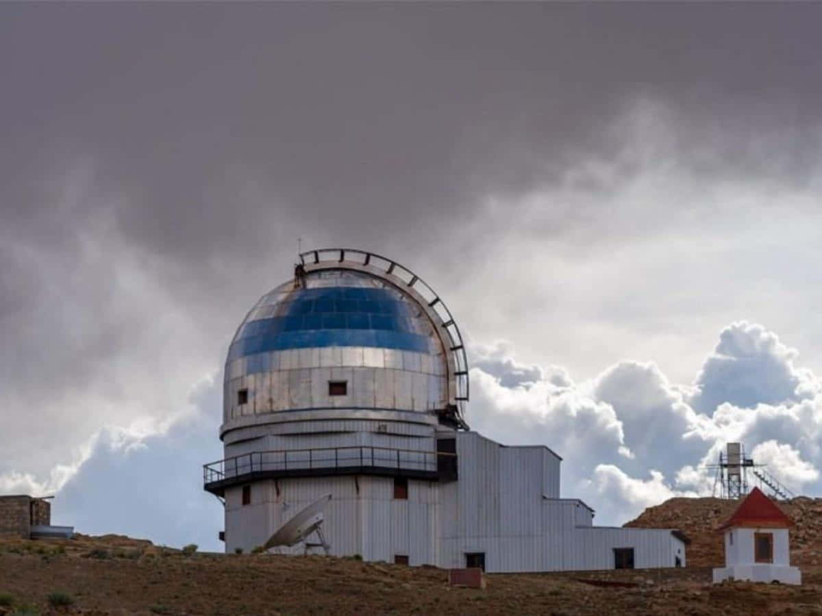 Observatory, blue, silver, SD Desktop Wallpaper