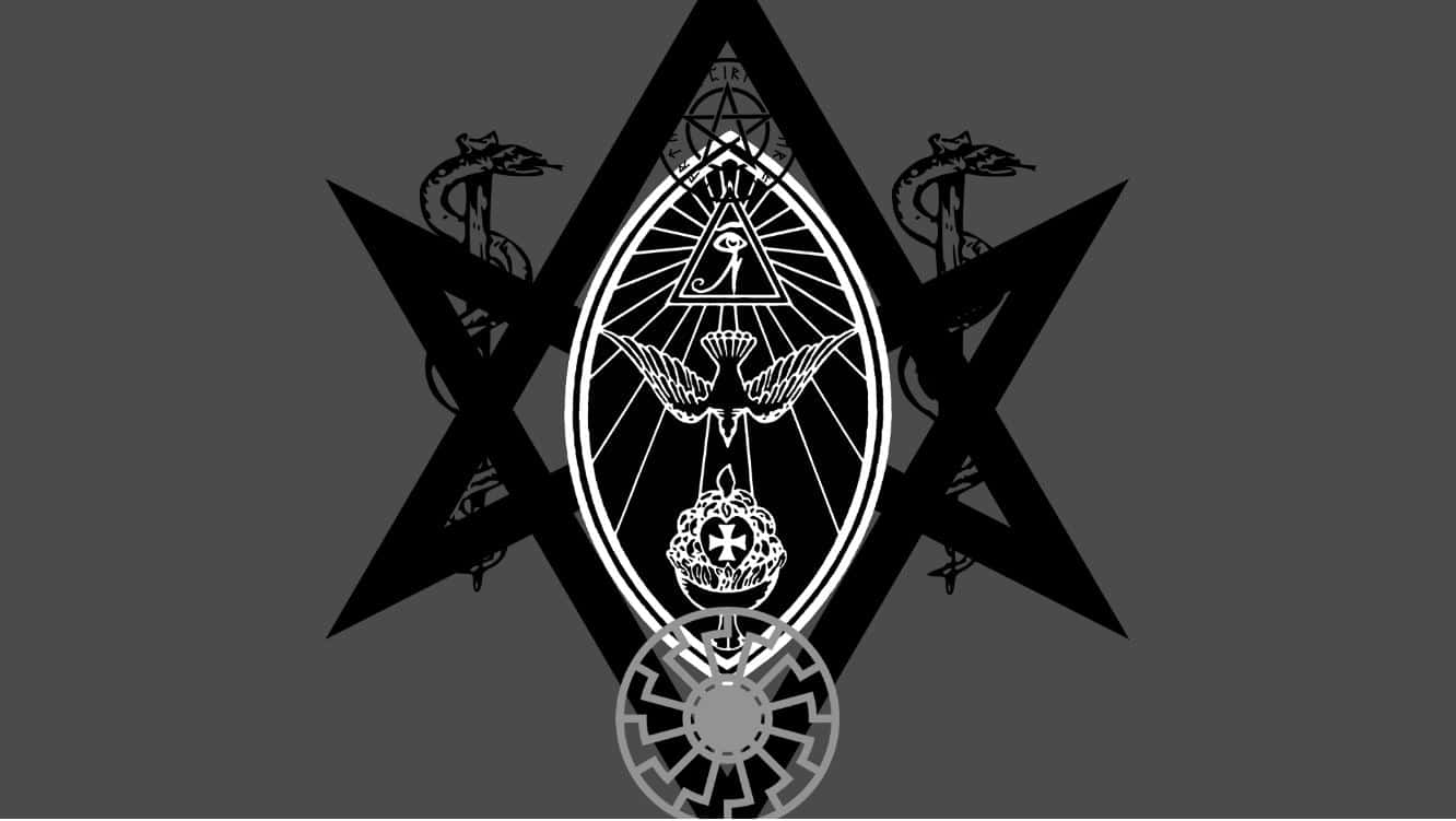 Occult, triangle eye, wings, HD Desktop Wallpaper