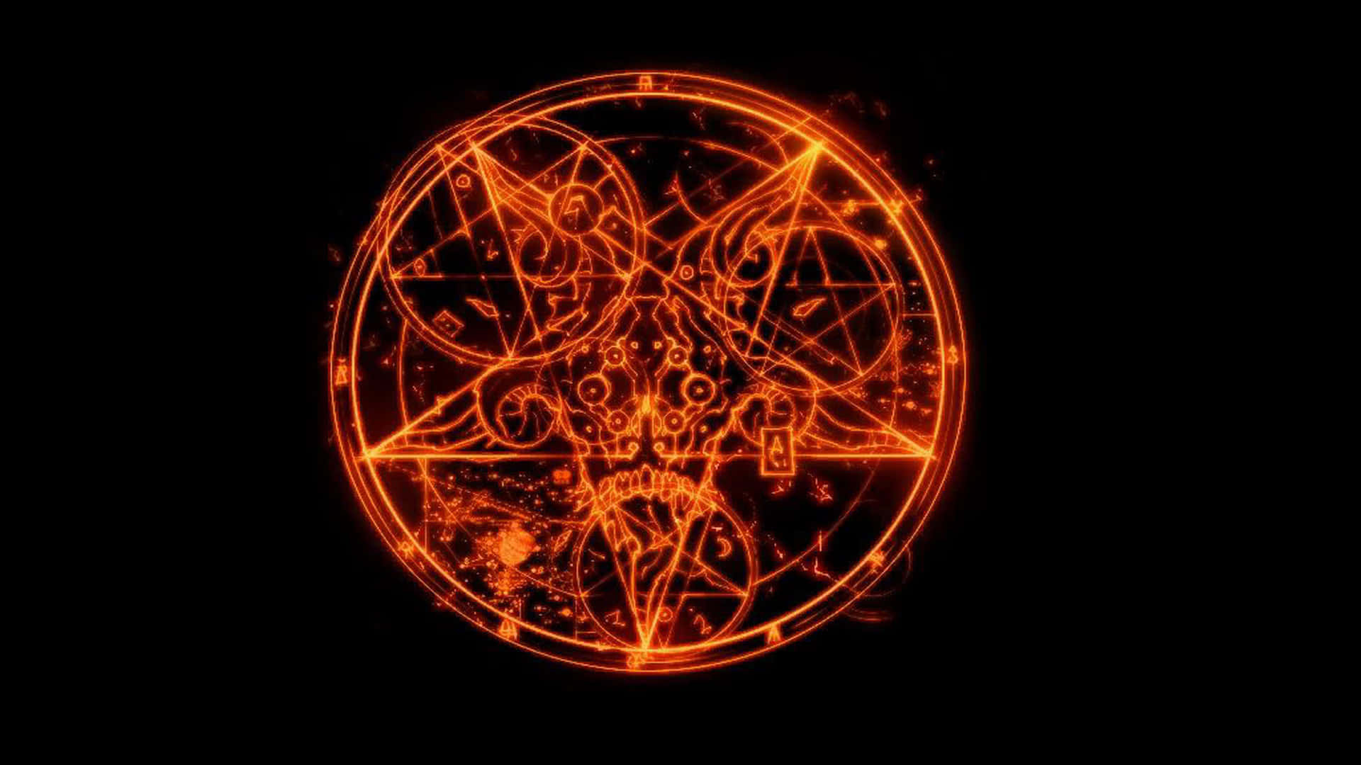 occult, pentagram, skull, Full HD Desktop Wallpaper