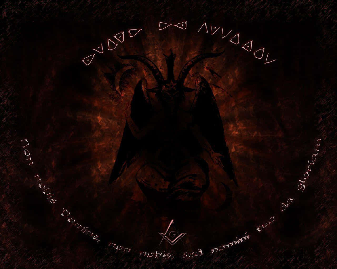 Occult, horned demonic figure, wings, HD Desktop Wallpaper