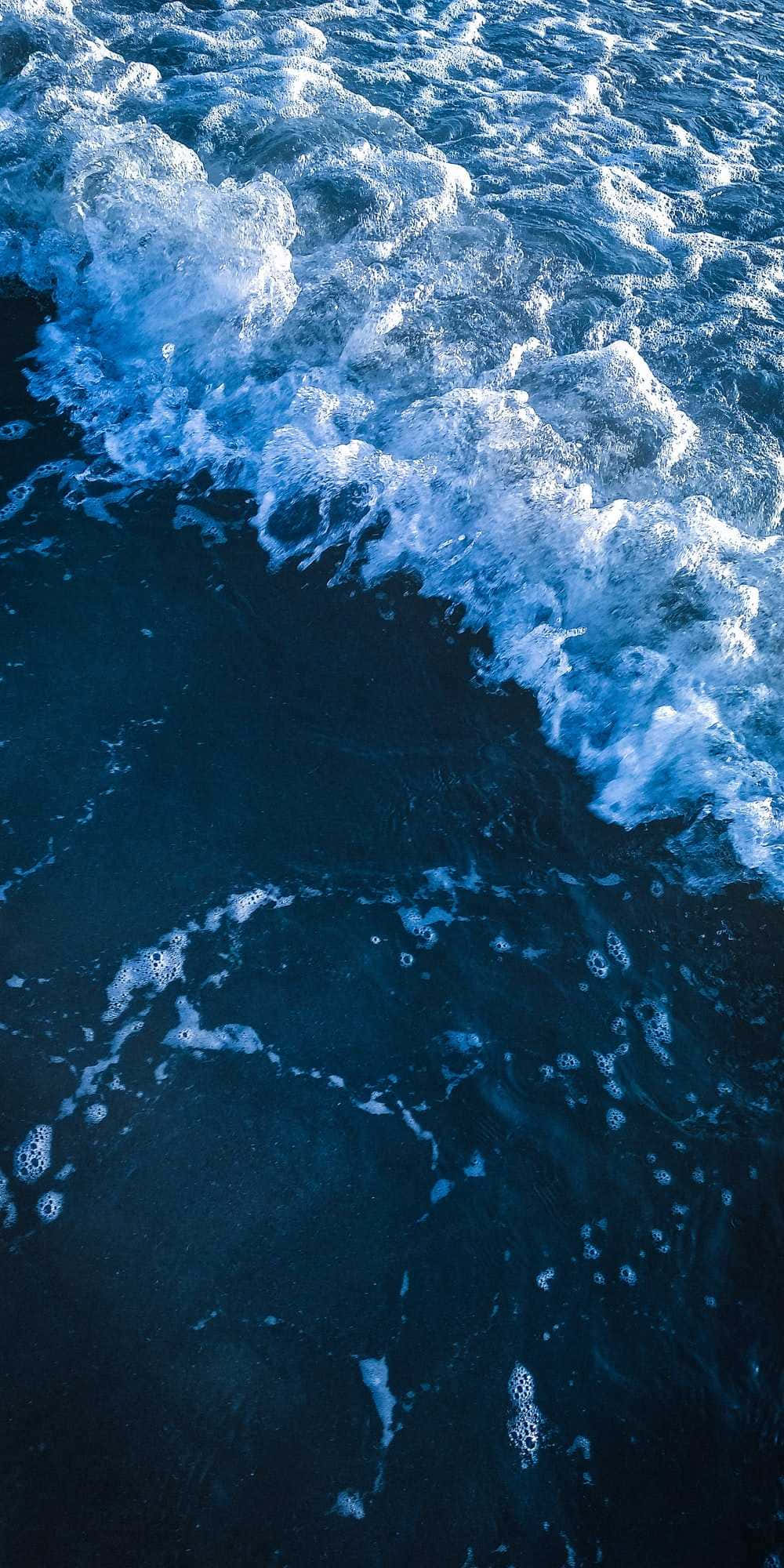 ocean sunset, surface of a cell phone, ocean waves, Full HD Phone Wallpaper