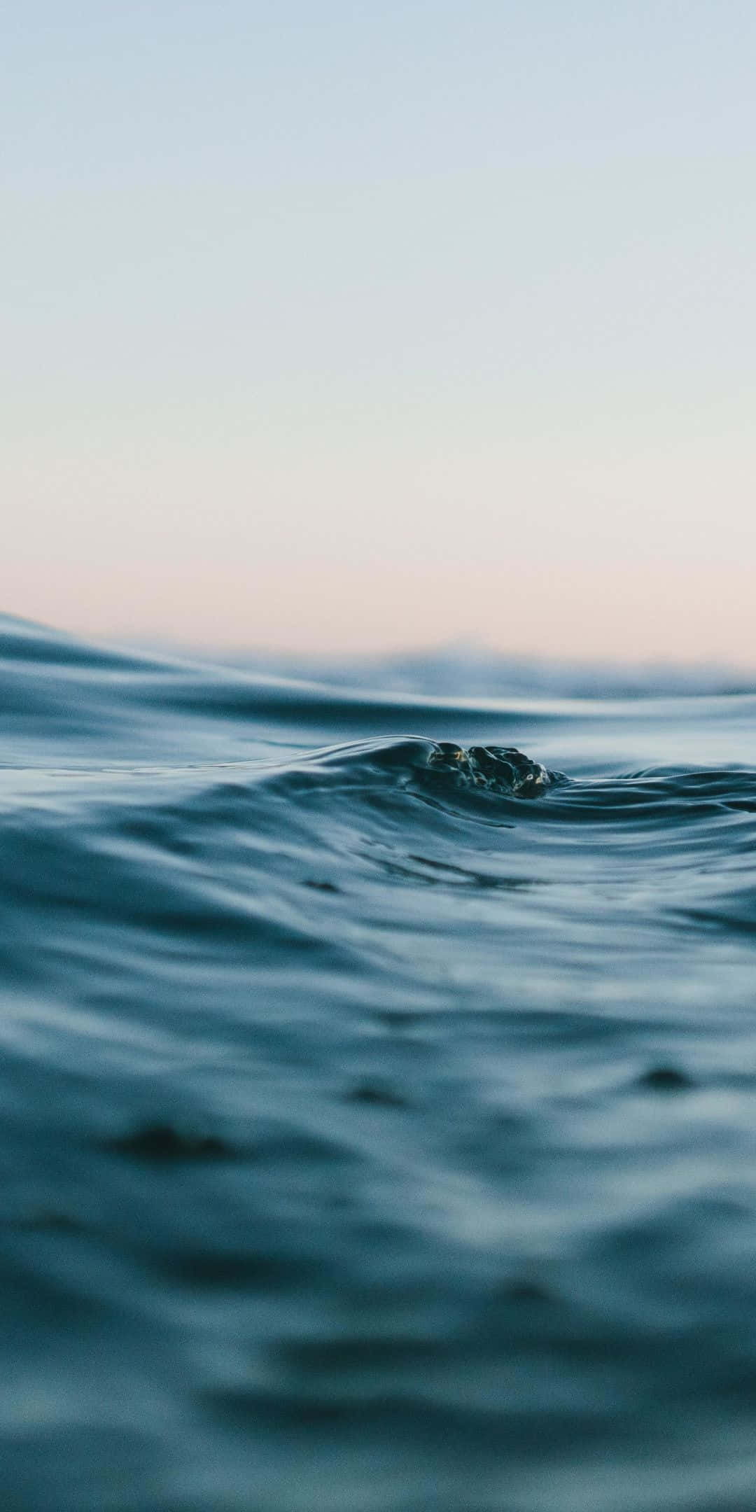 ocean, waves, pastel sky, Full HD Phone Wallpaper
