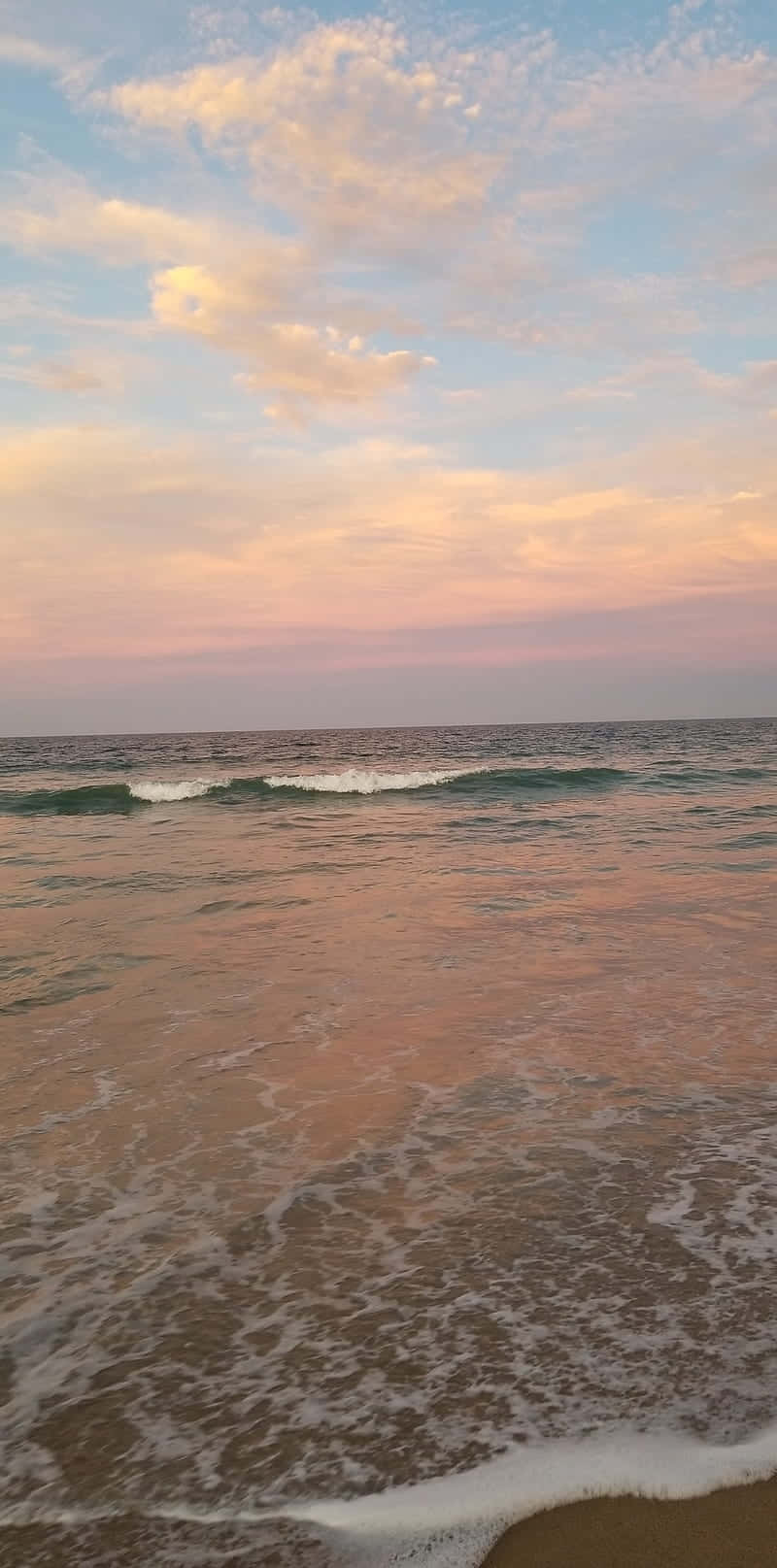 ocean, sunset, pink, HD Phone Wallpaper