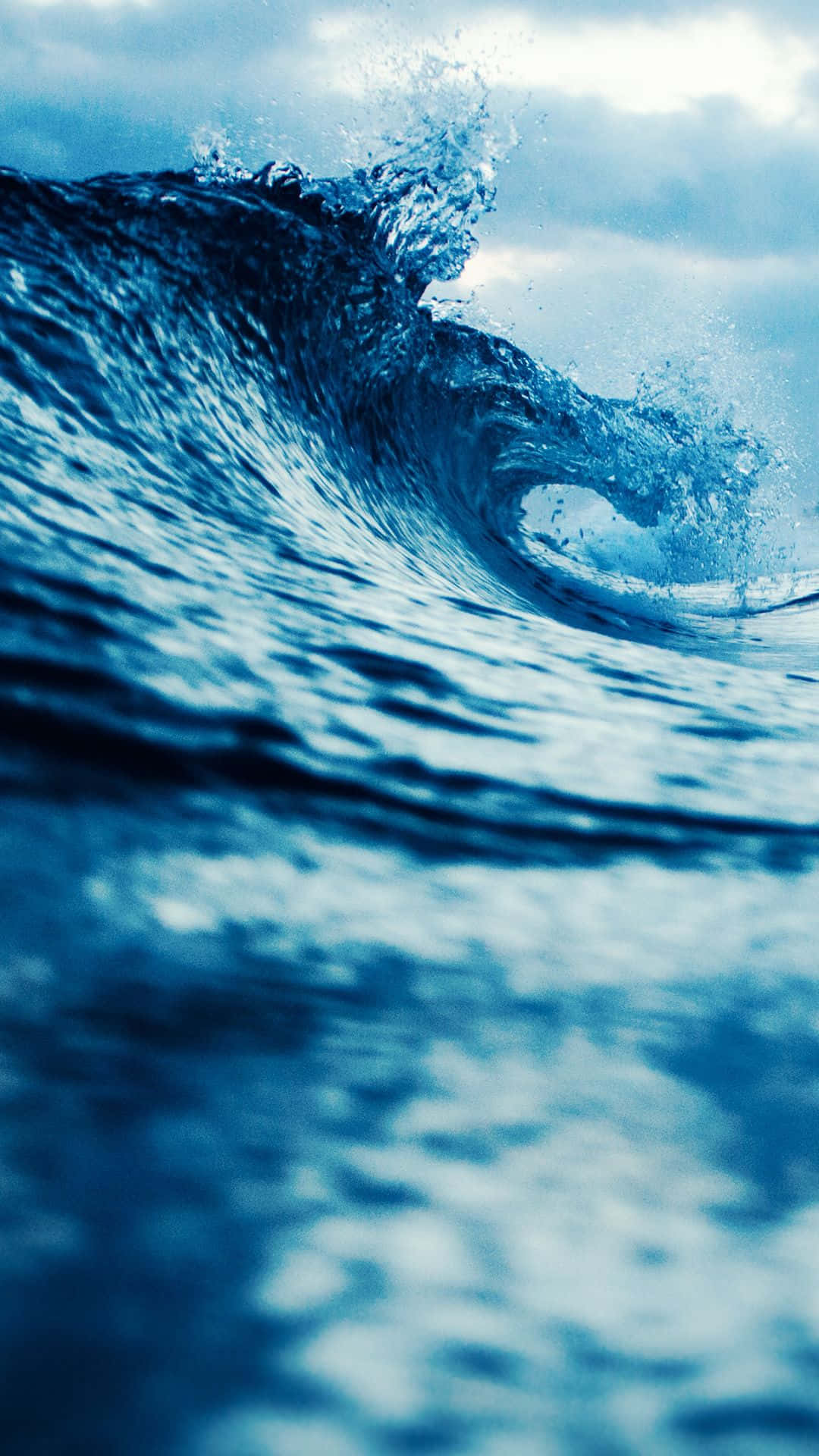 ocean aesthetic phone, blue ocean wave, barrel wave, Full HD Phone Wallpaper