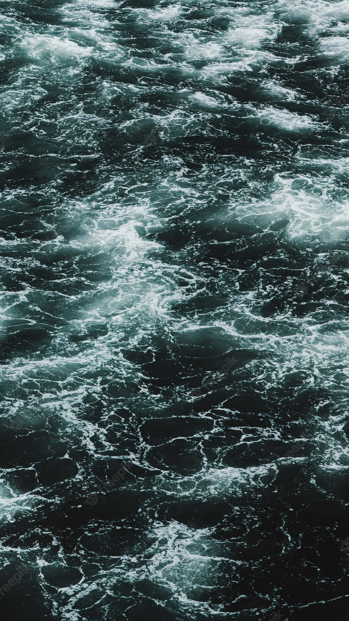 ocean aesthetic phone, dark teal, ocean waves, Full HD Phone Wallpaper