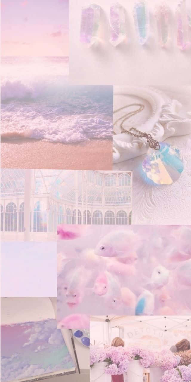 Aesthetic Dreamy Ocean Soft Colors Collage, pastel collage, ocean waves, HD Phone Wallpaper