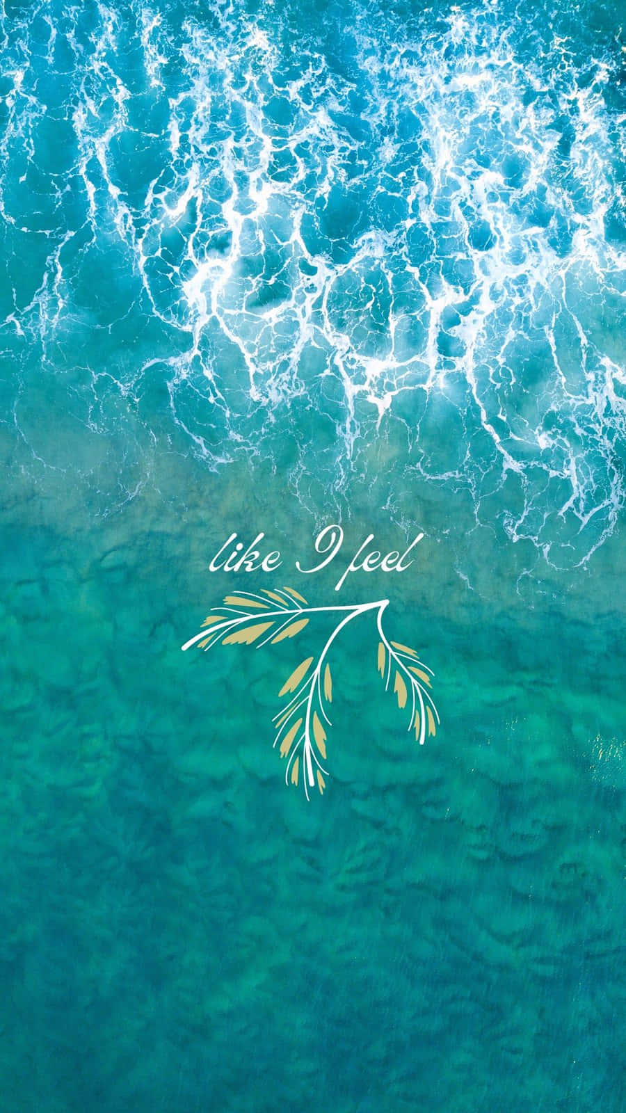 Ocean Aesthetic Phone, turquoise ocean waves, white foam, HD Phone Wallpaper