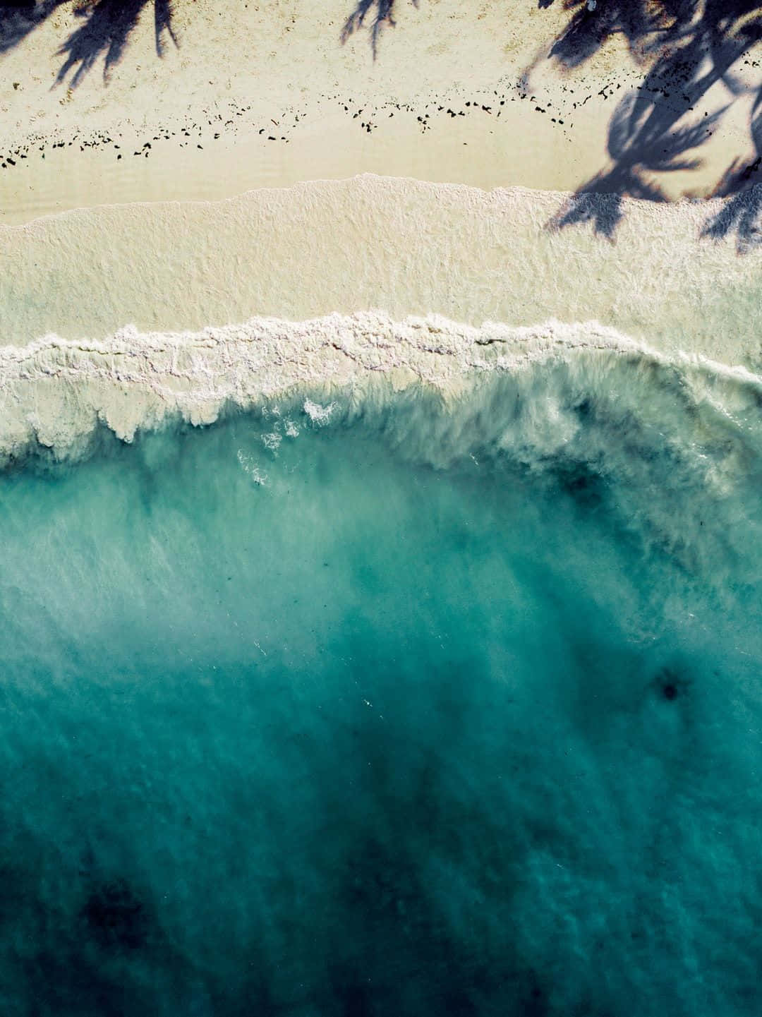 ocean aesthetic phone, turquoise waves, white sandy beach, HD Phone Wallpaper