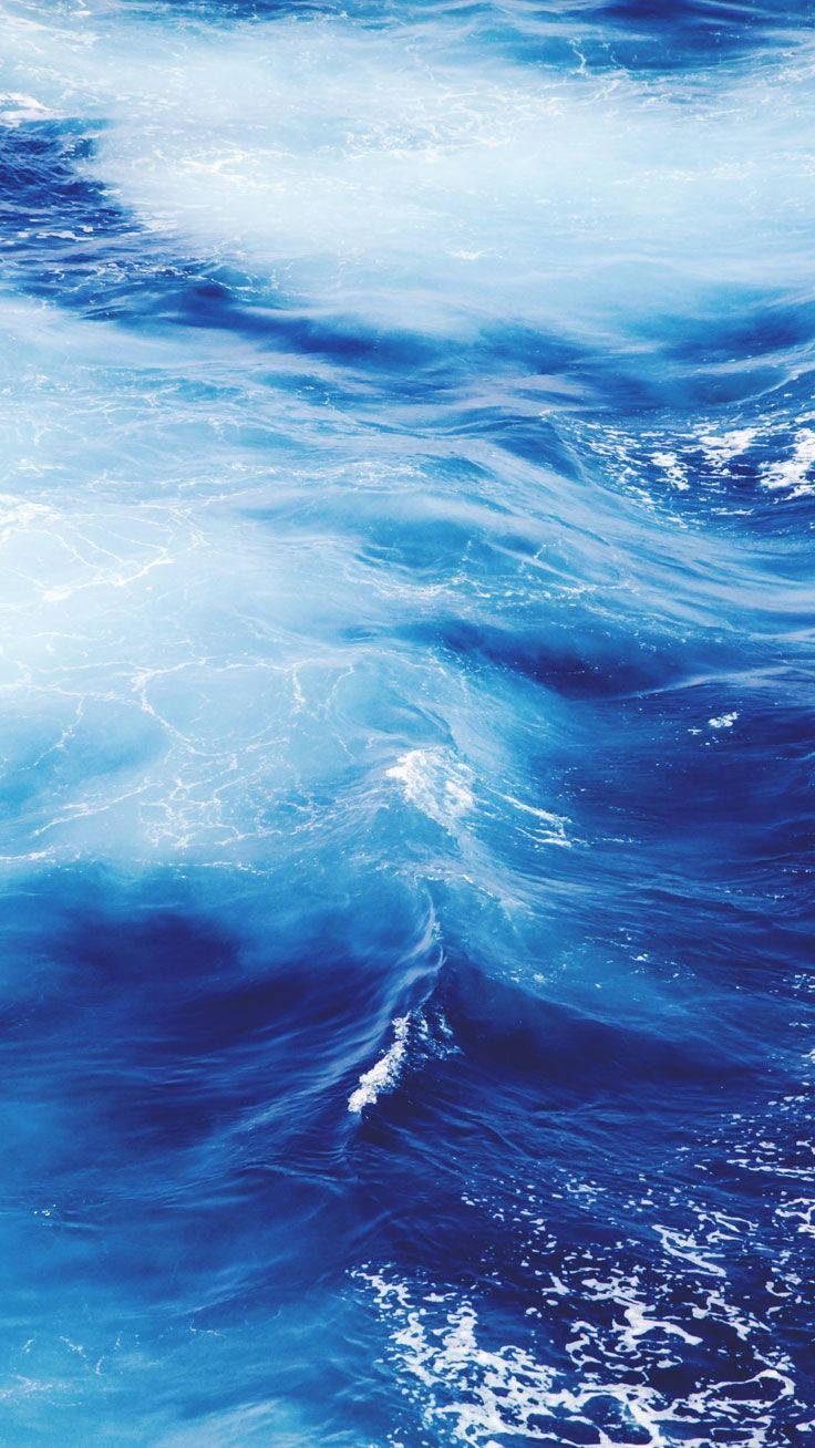 blue sea aesthetic phone, ocean waves, deep blue, HD Phone Wallpaper