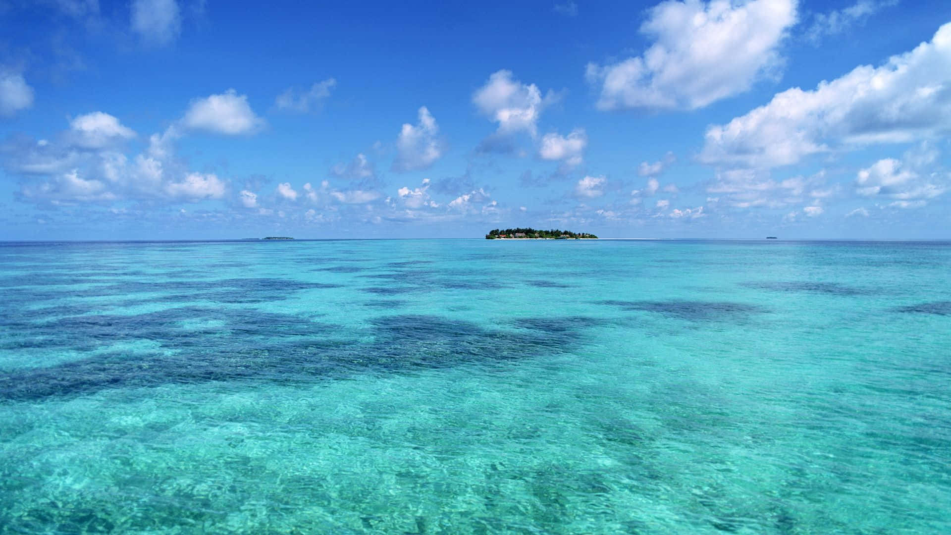 Ocean Beach, turquoise ocean, tropical island, Full HD Desktop Wallpaper