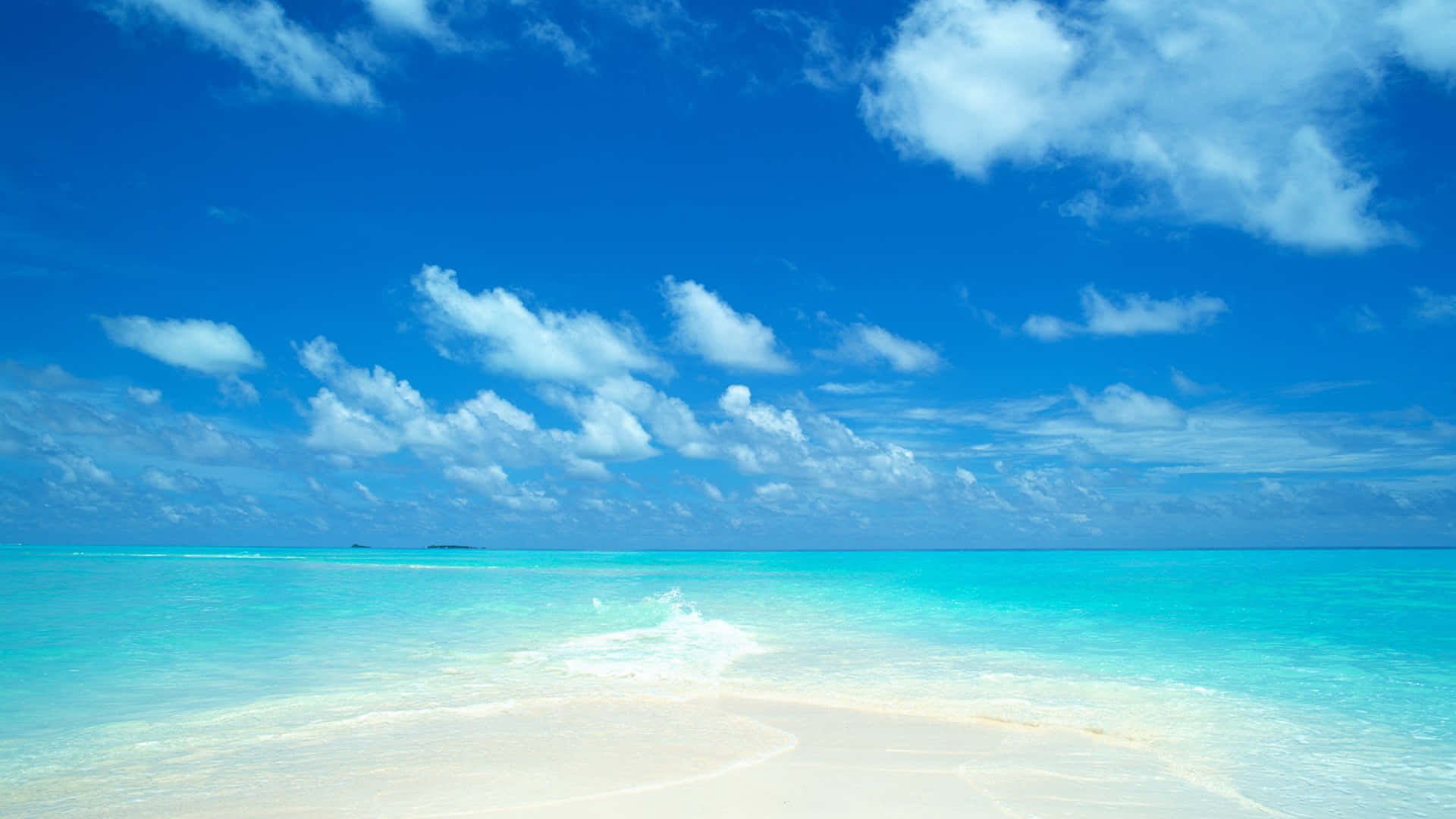 Ocean Beach, white sand beach, turquoise waters, Full HD Desktop Wallpaper