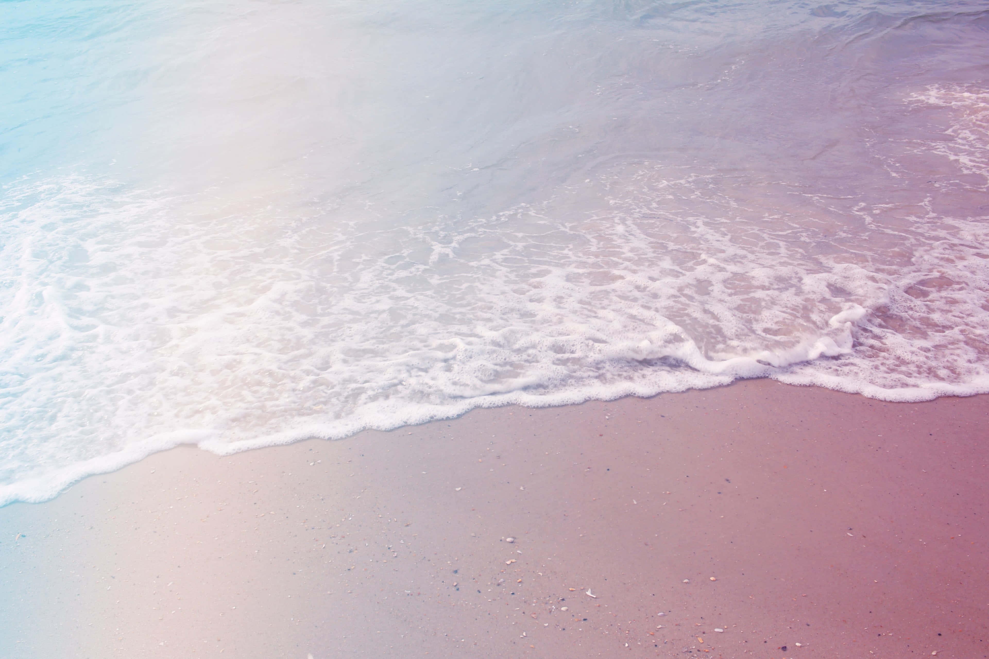 beach aesthetic, tumblr, pastel waves, 4K Desktop Wallpaper