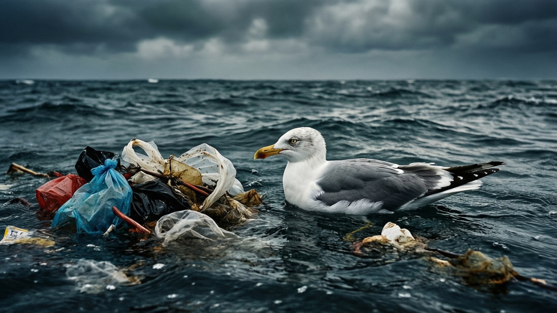 pollution warning, ocean pollution, plastic debris, Full HD Desktop Wallpaper