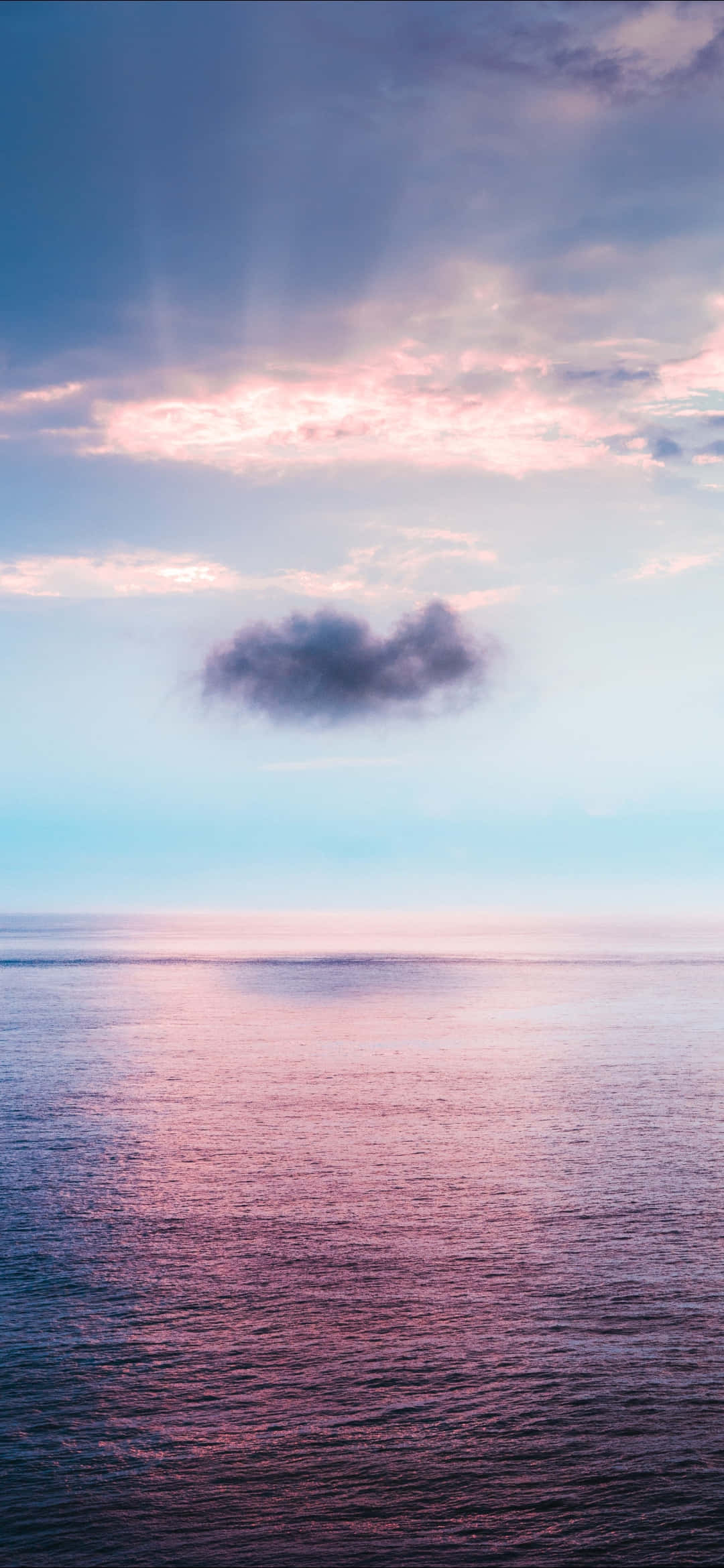 underwater ecosystem, pastel sunset sky, soft pink and blue hues, Full HD Phone Wallpaper