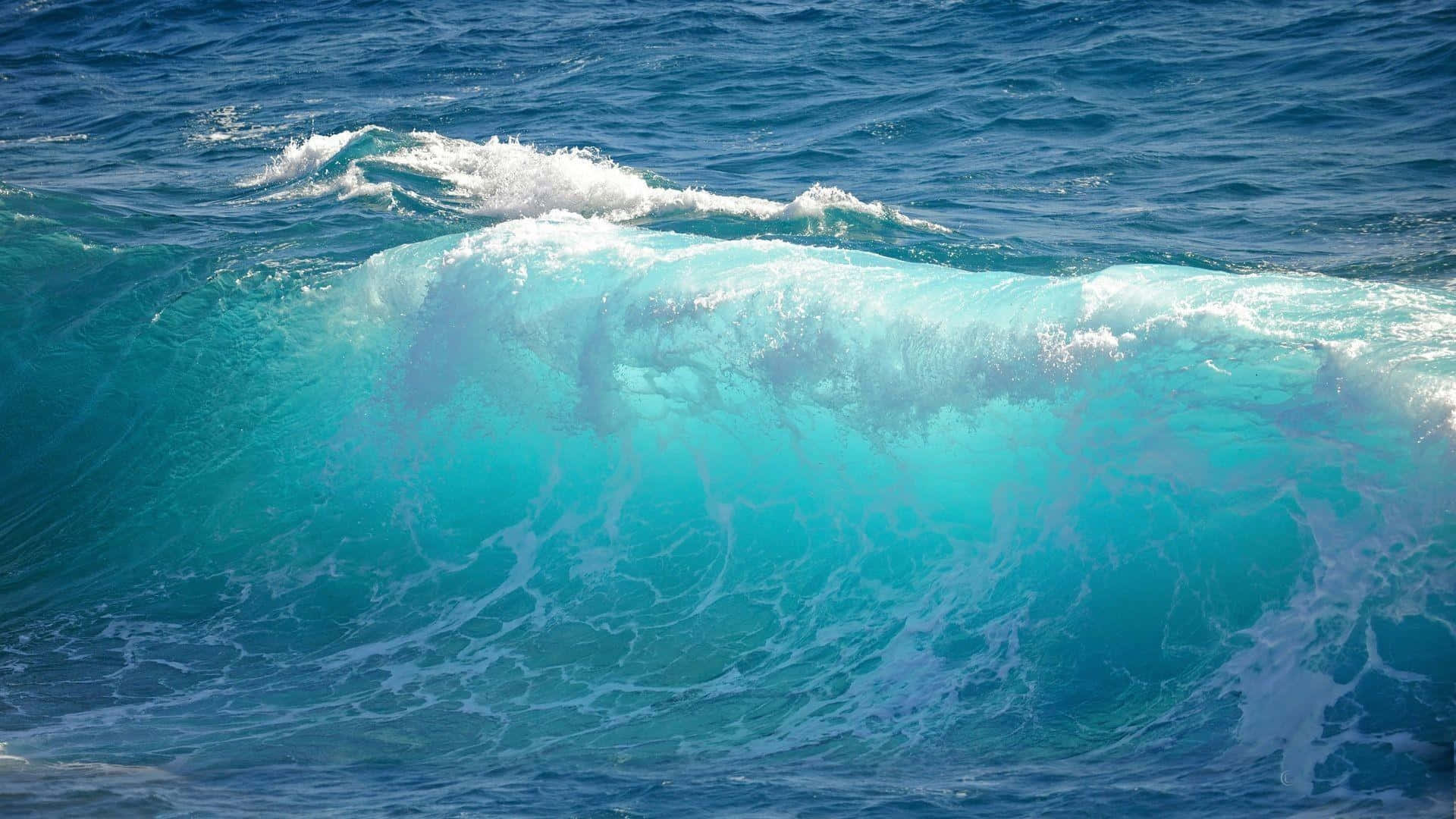 aesthetic wave, light blue wave, turquoise ocean wave, Full HD Desktop Wallpaper