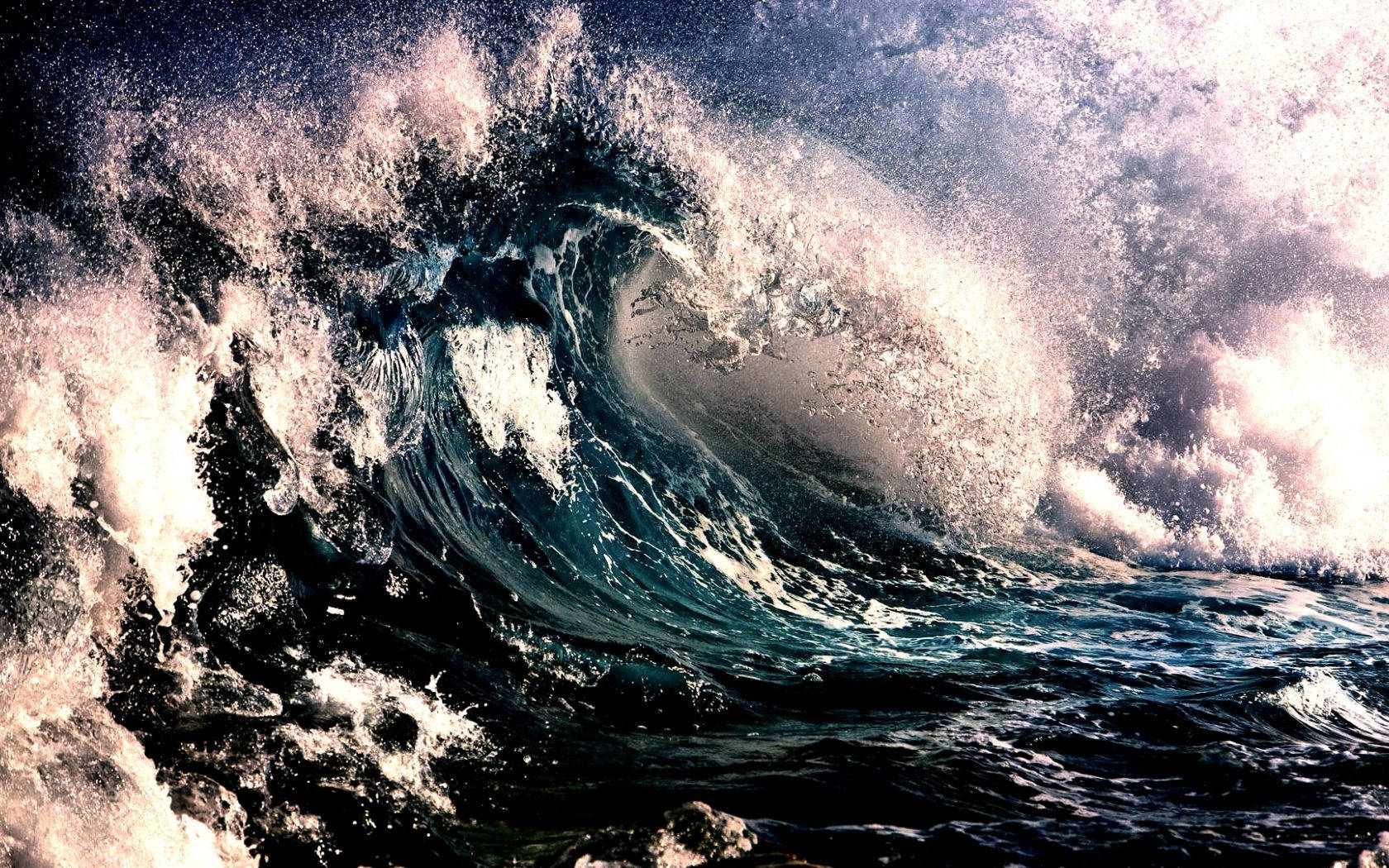 Nature Computer, big wave, sunlit spray, HD Desktop Wallpaper