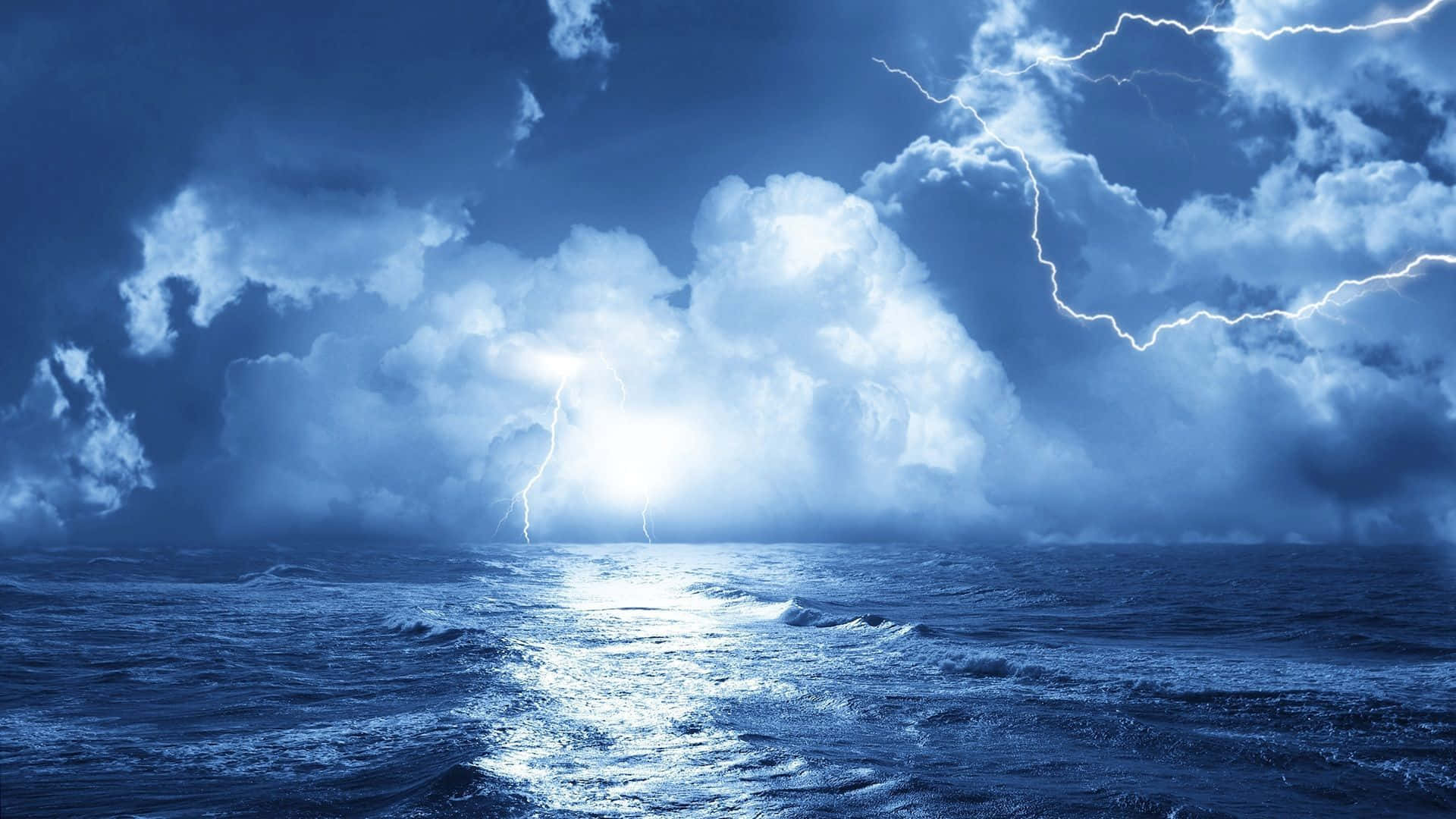 Ocean Storm, storm, turbulent ocean, Full HD Desktop Wallpaper