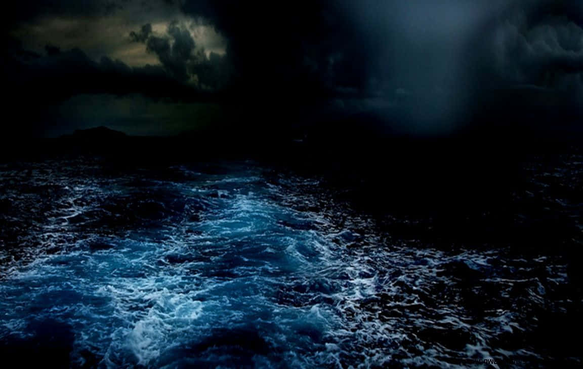 Ocean Storm, stormy night sky, dark clouds, SD Desktop Wallpaper