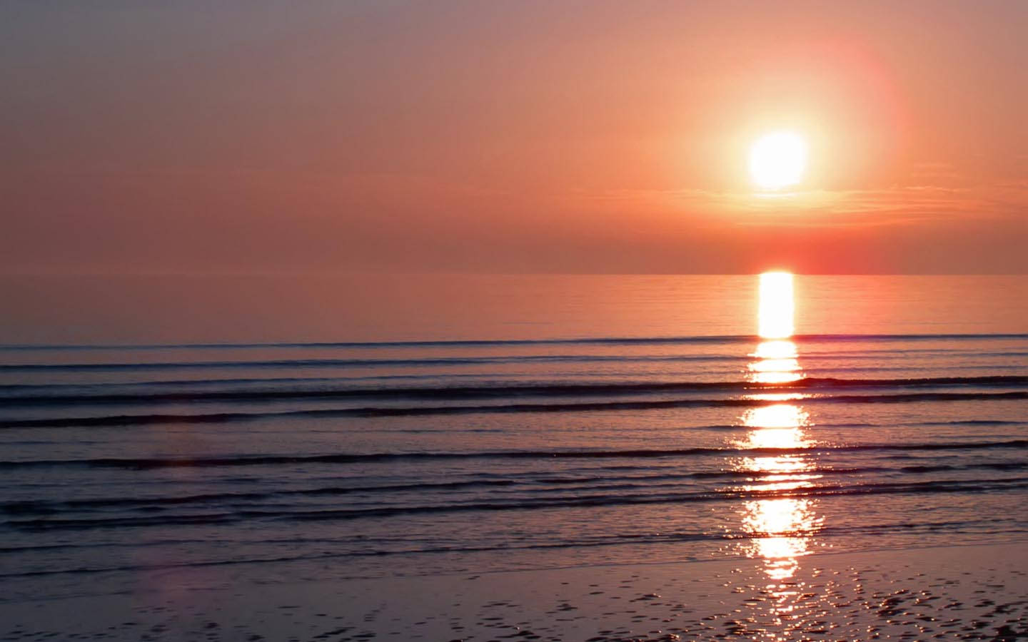 Golden Hour, ocean, sunset, HD Desktop Wallpaper