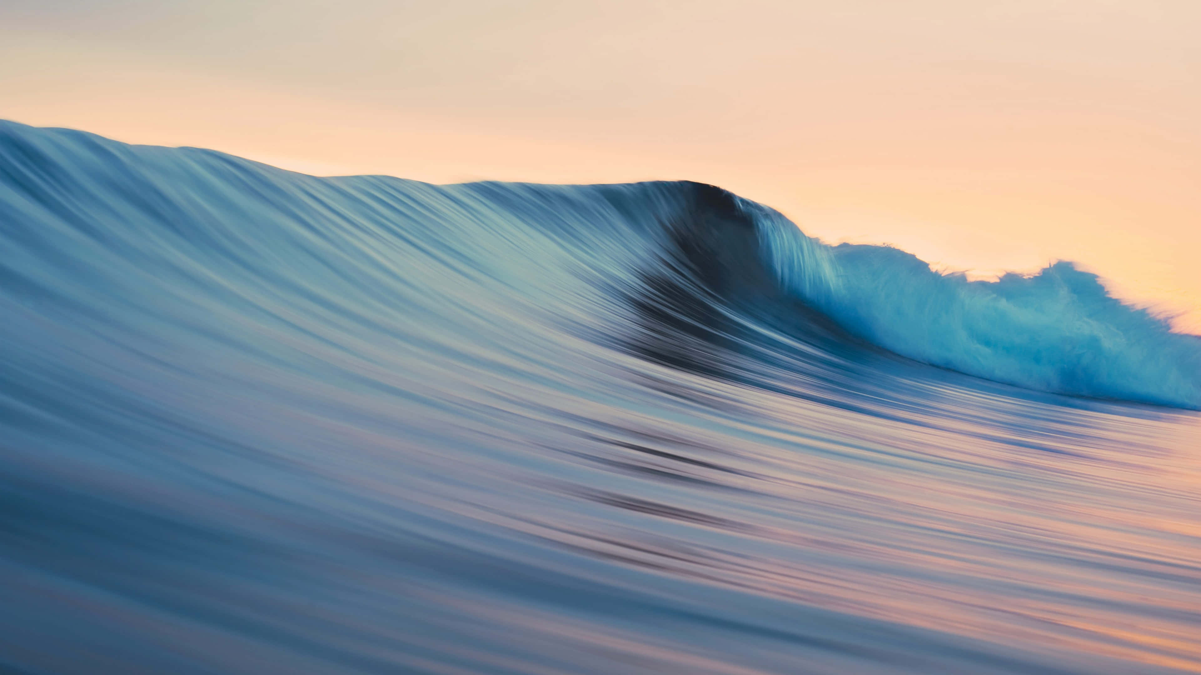 ocean, wave, sunset, 4K Desktop Wallpaper