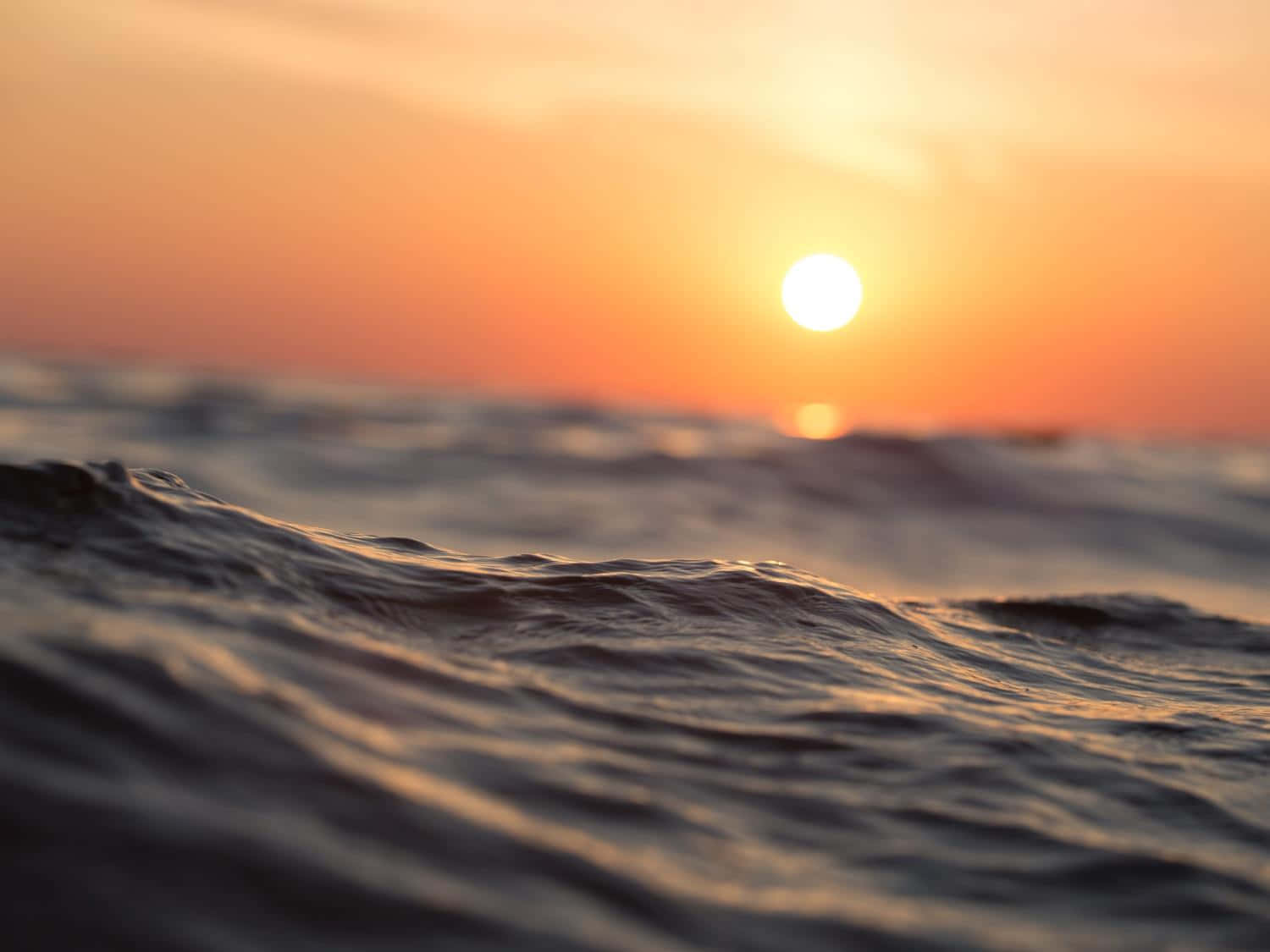 Ocean Tides, dusk, Sunset, HD Desktop Wallpaper