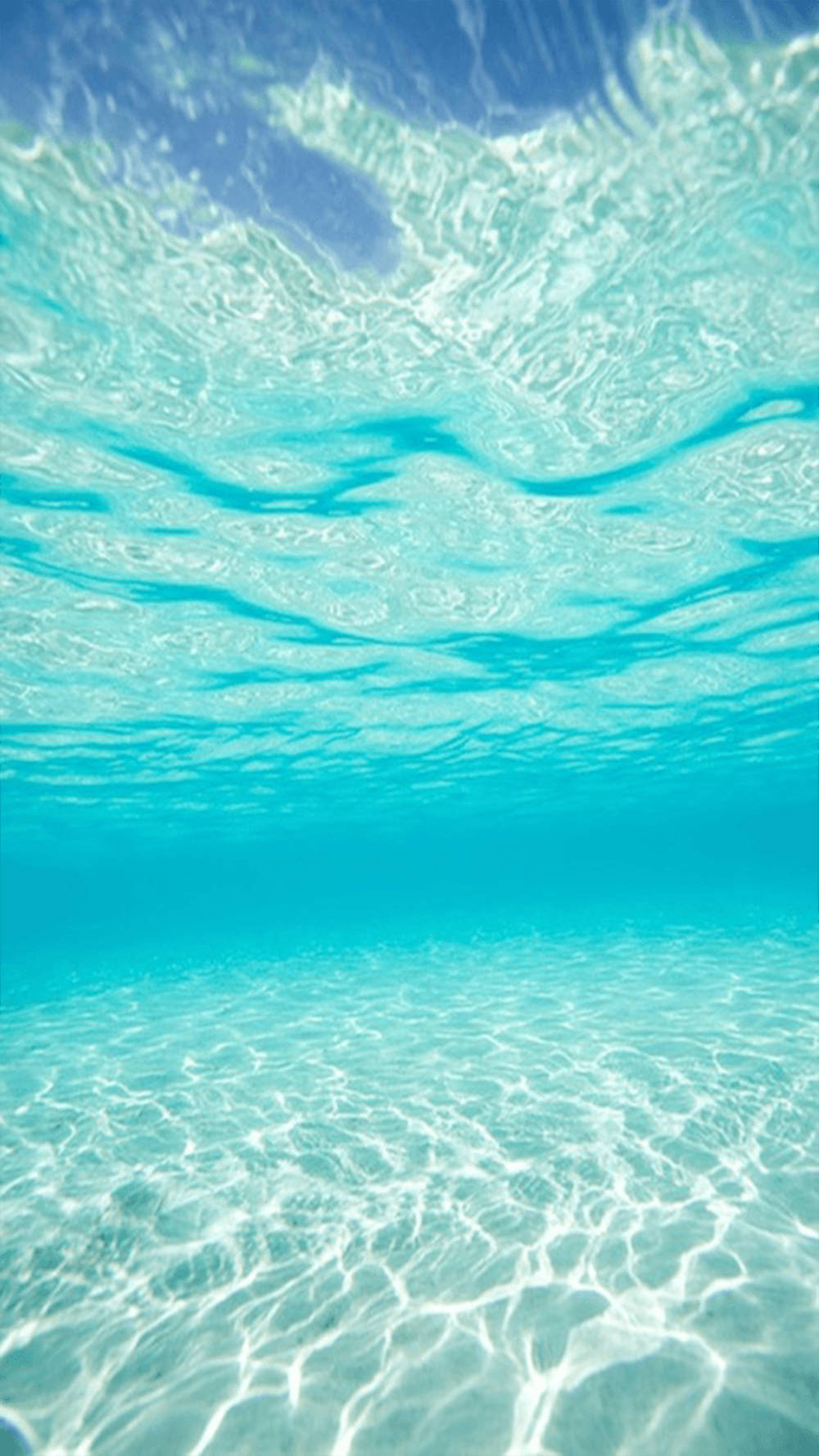 Ocean iPhone, underwater view, sunlit turquoise ocean, HD Phone Wallpaper
