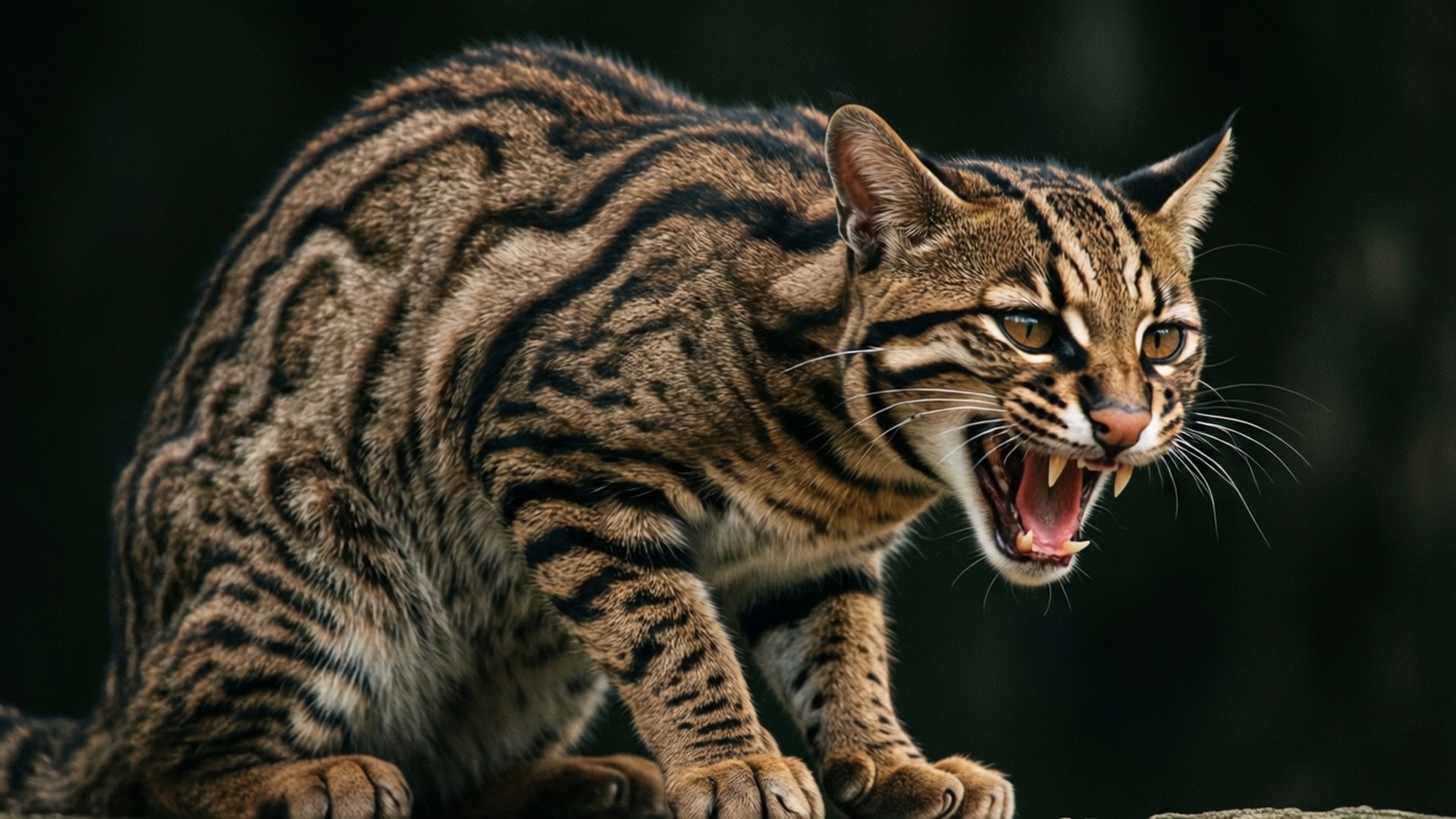Ocelot, Defensive Posture, Full HD Desktop Wallpaper