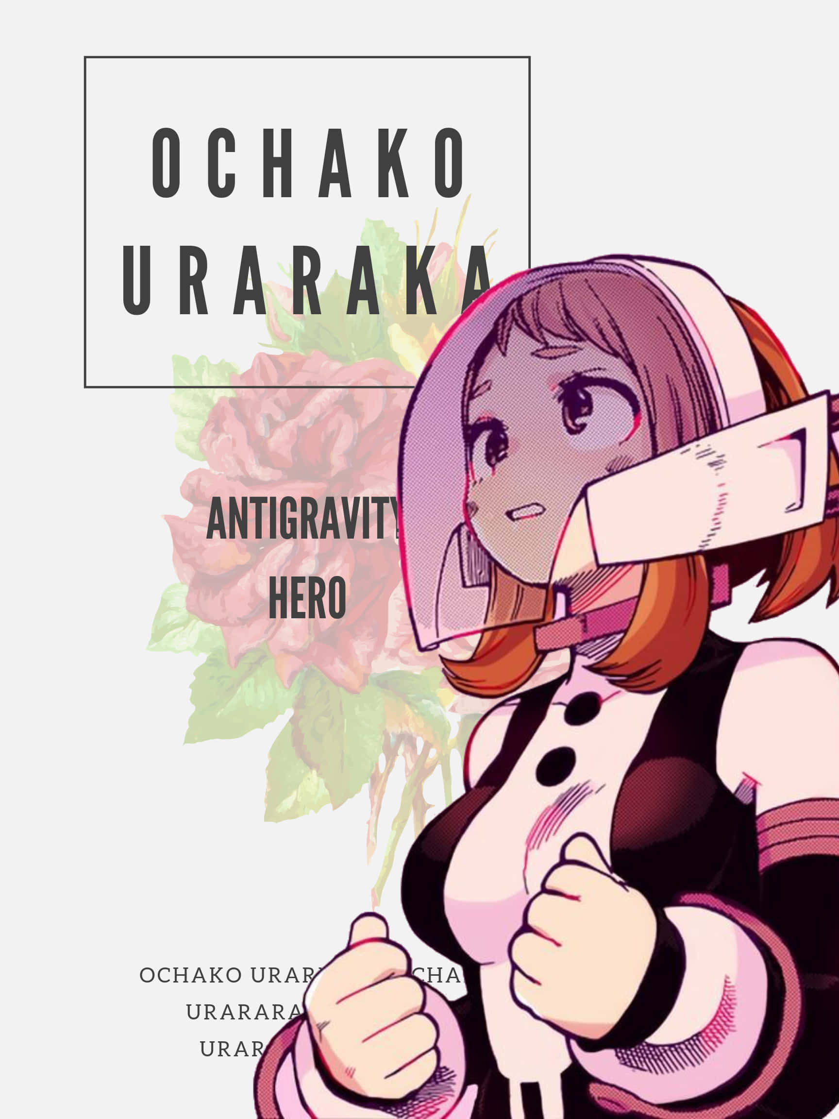 Ochaco Uraraka, brown hair, pink helmet, Full HD Phone Wallpaper