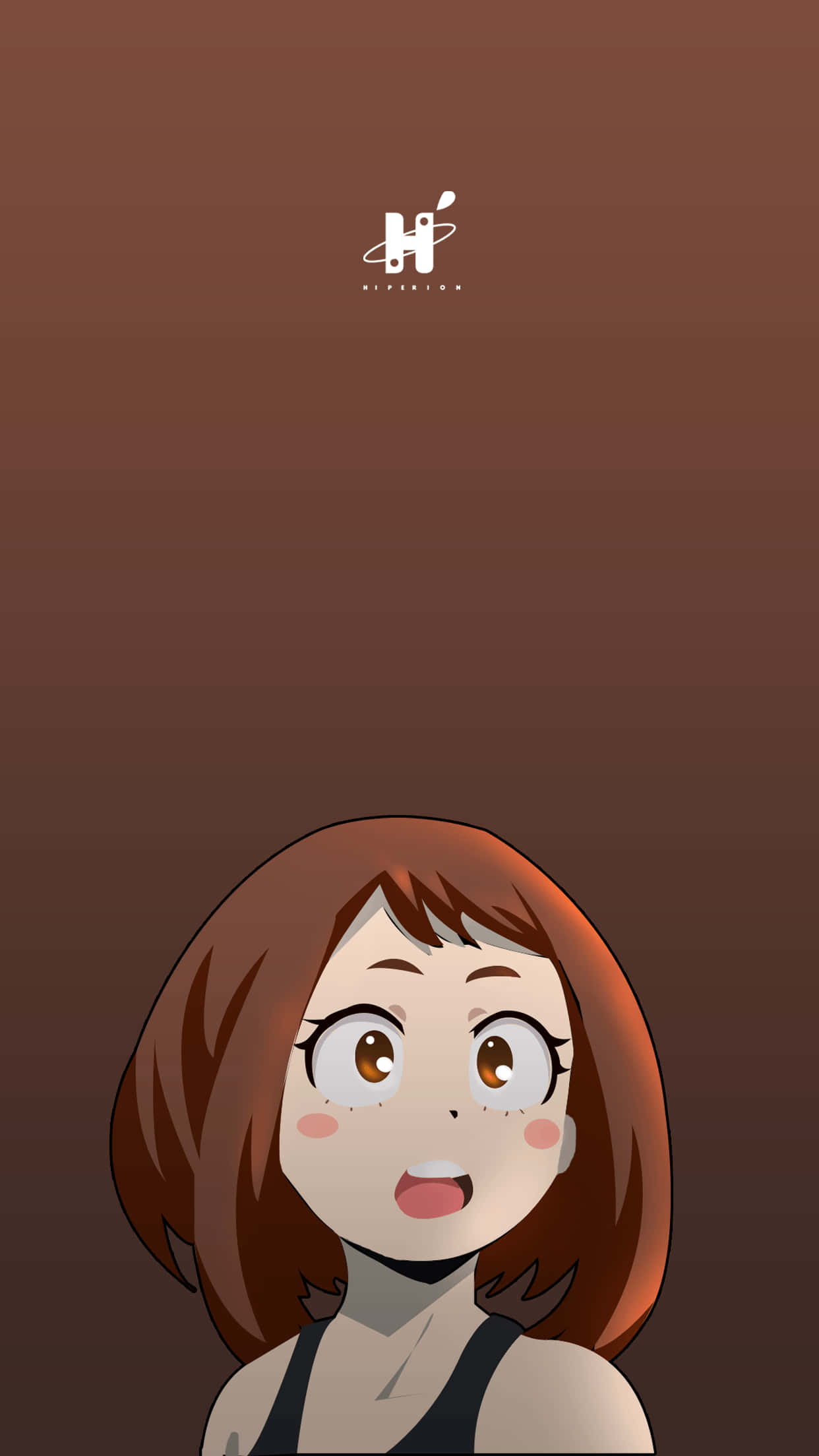 Ochaco Uraraka, brown hair, wide eyes, Full HD Phone Wallpaper
