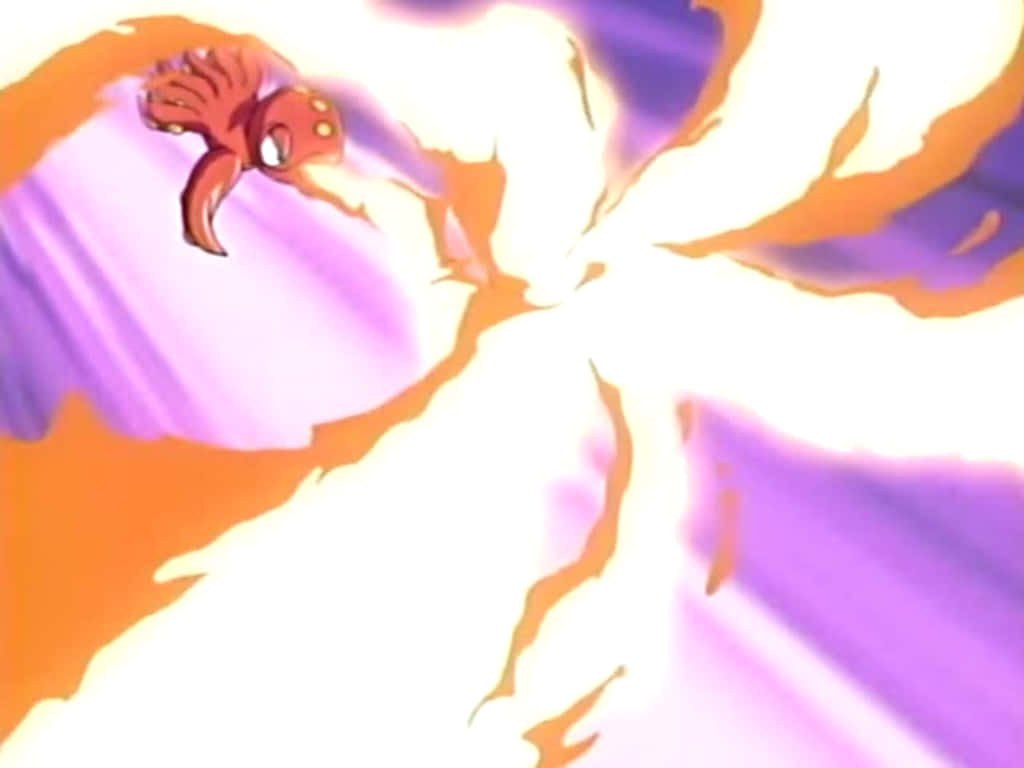 Octillery, red, orange, SD Desktop Wallpaper
