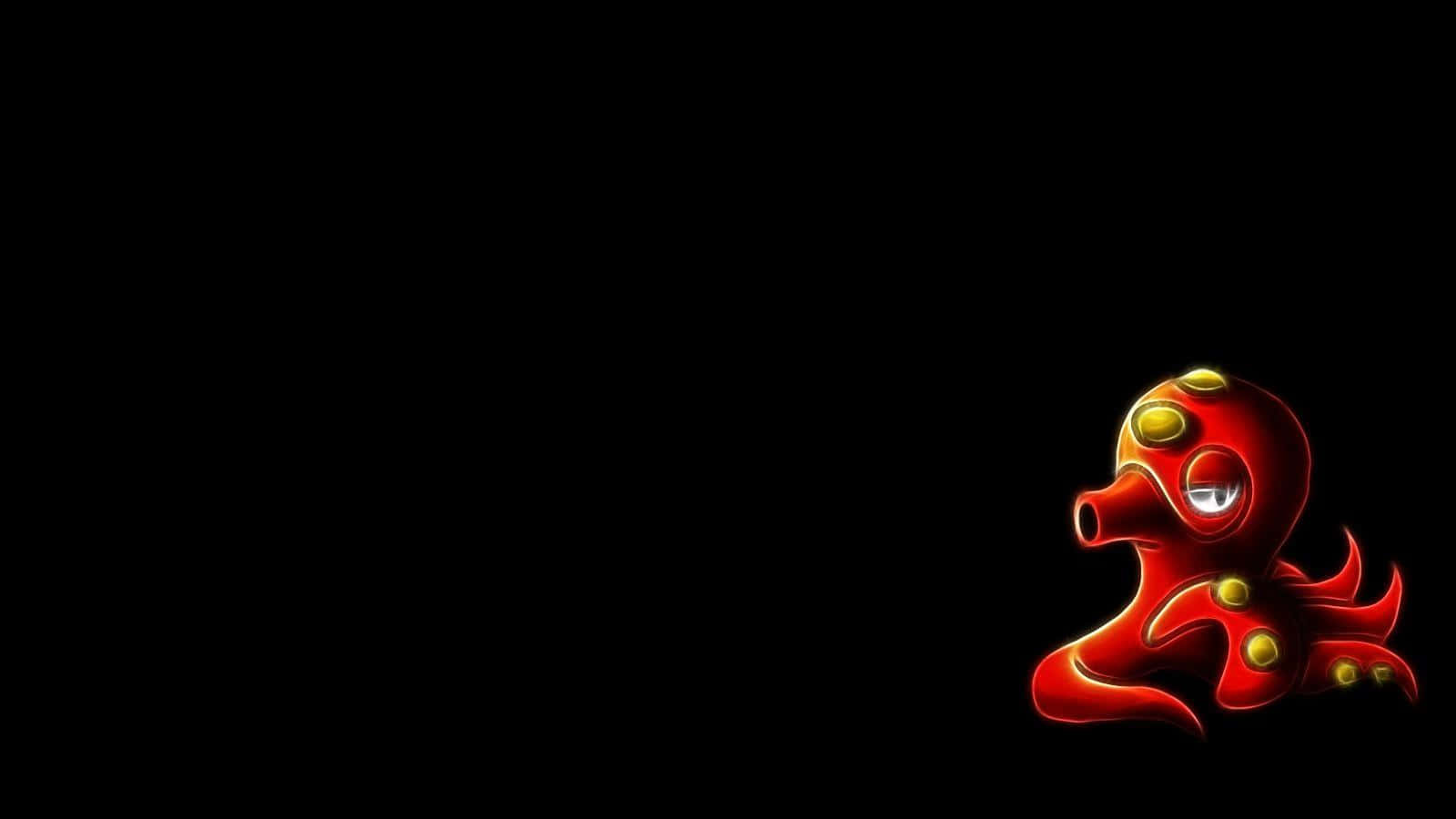 Octillery, glowing red, yellow eyes, HD Desktop Wallpaper