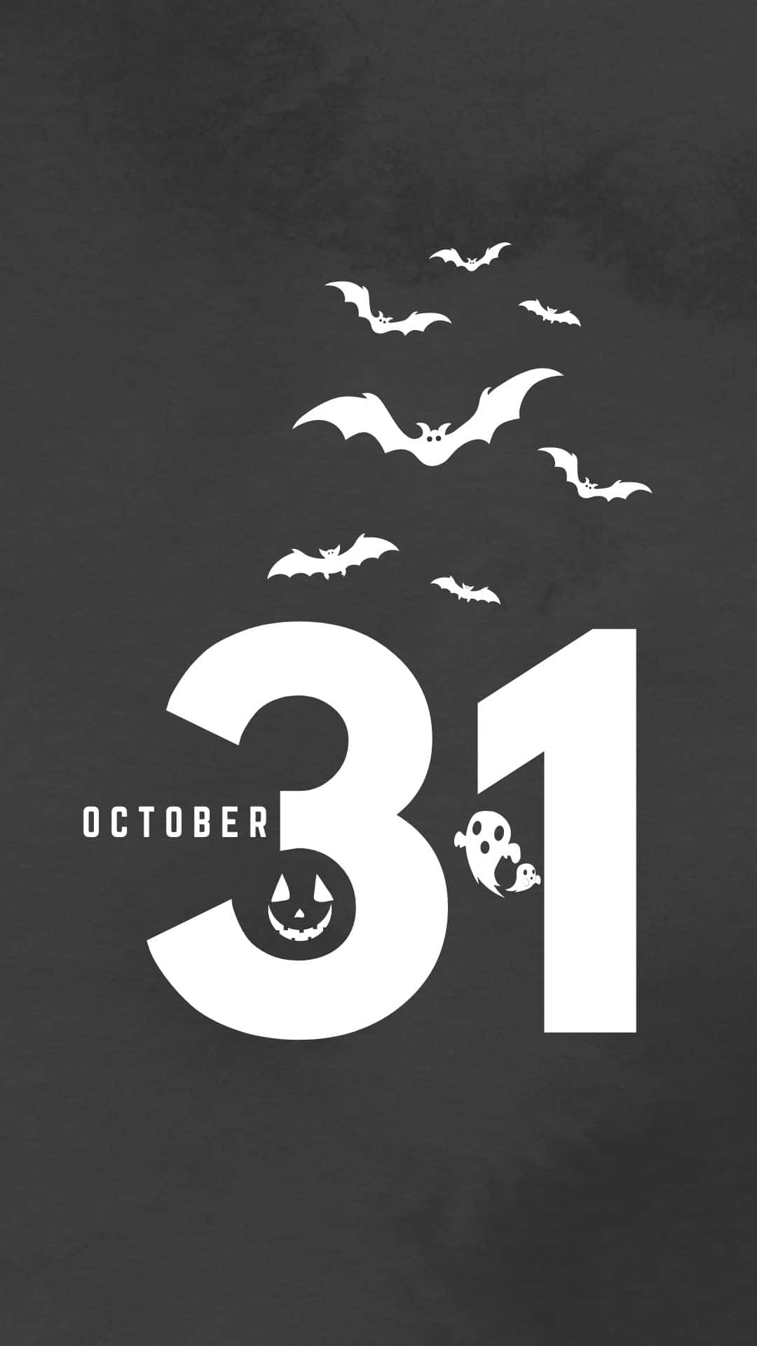October 31st, dark gray background, flying bats, Full HD Phone Wallpaper