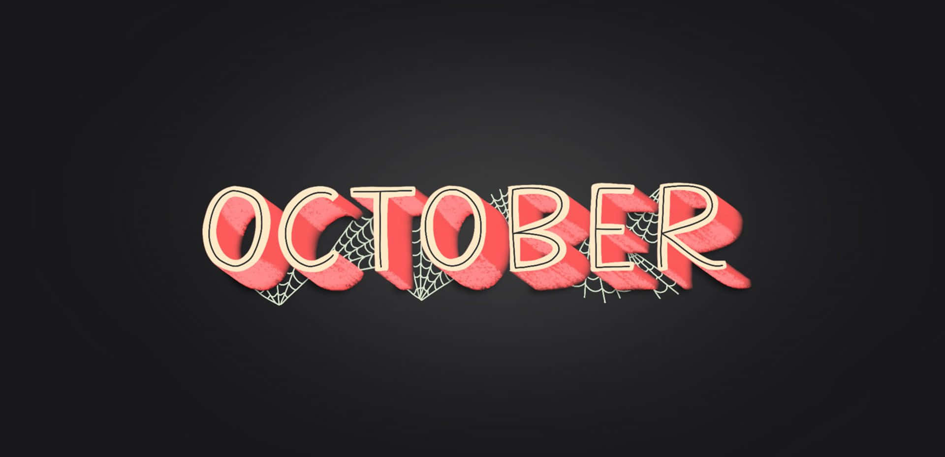 October, red, 3d letters, Full HD Desktop Wallpaper